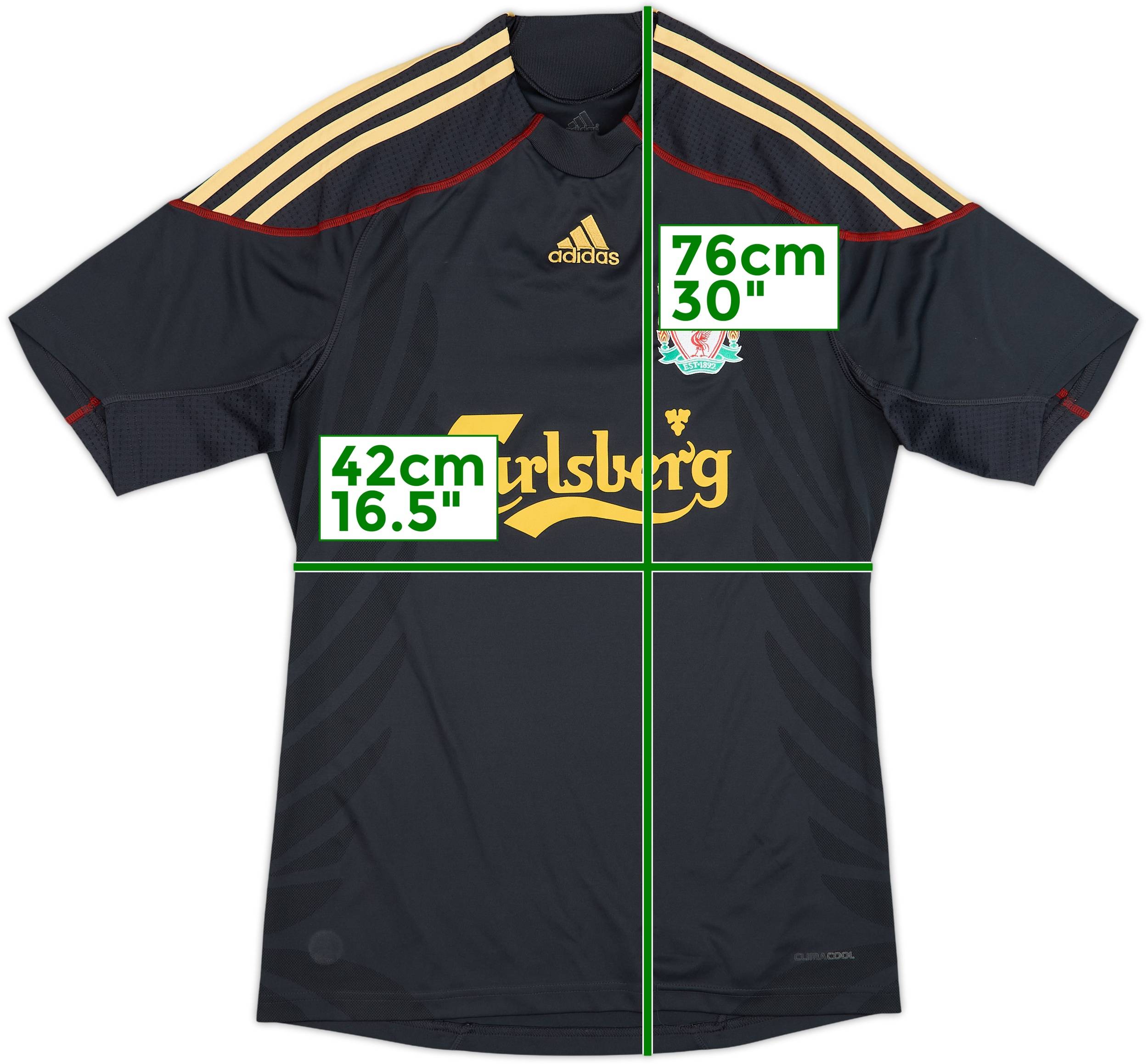 ウェア Liverpool 09/10 Away Uniform Liverpool FC Adidas 2009/10 Black Away Long Sleeve Jersey Men's XL