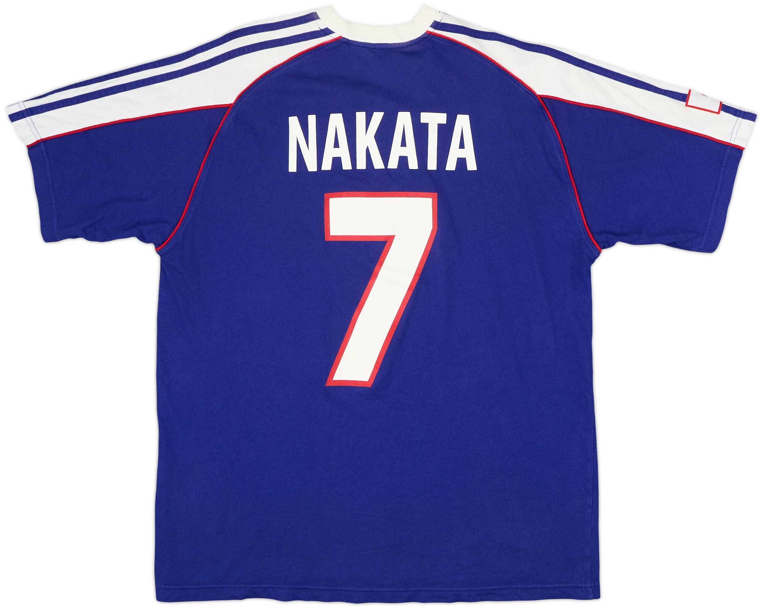 2000-01 Japan adidas Cotton Tee Nakata #7 - 8/10 - (L)