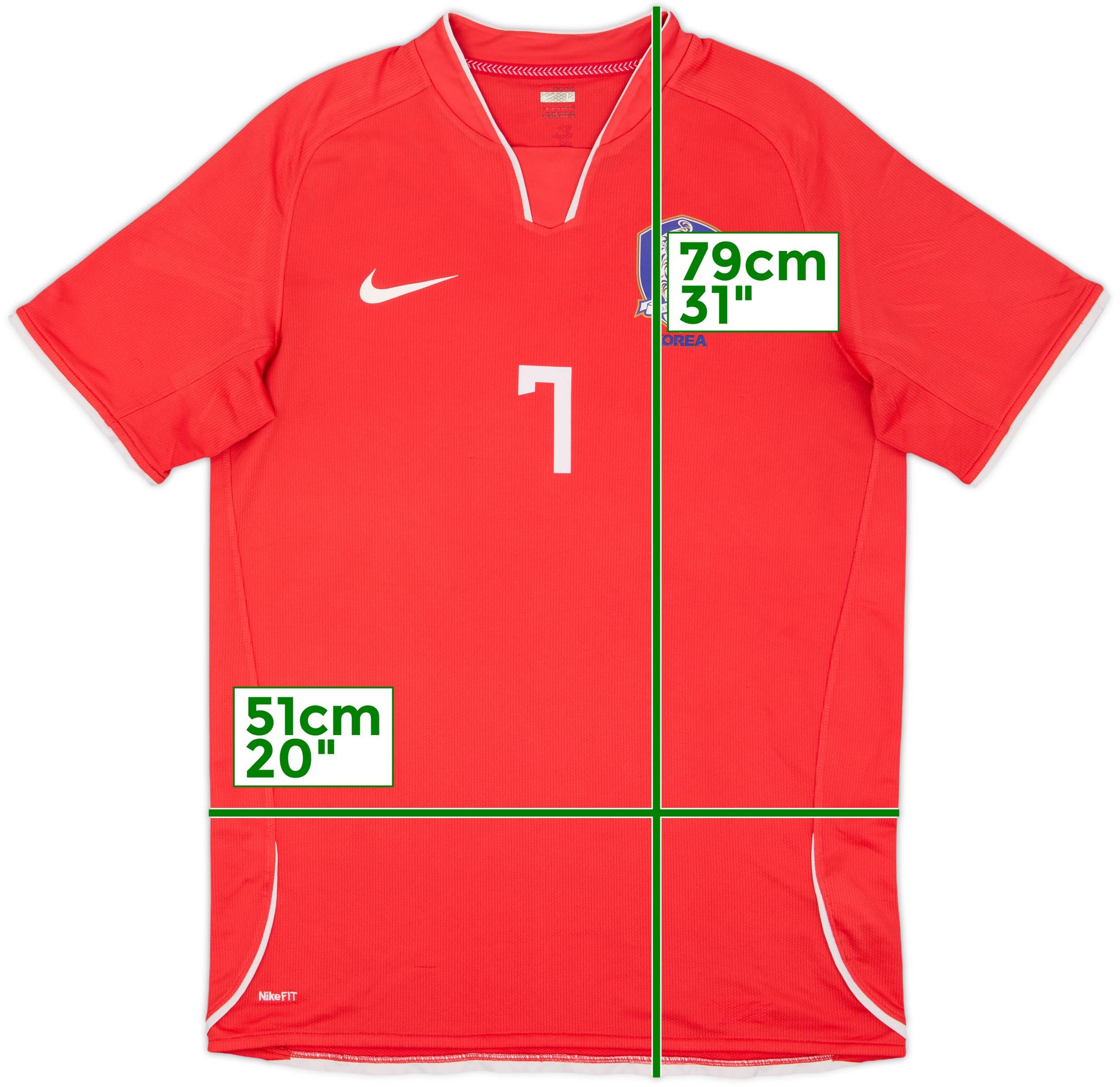 2008-10 South Korea Home Shirt #7 - 9/10 - (L)