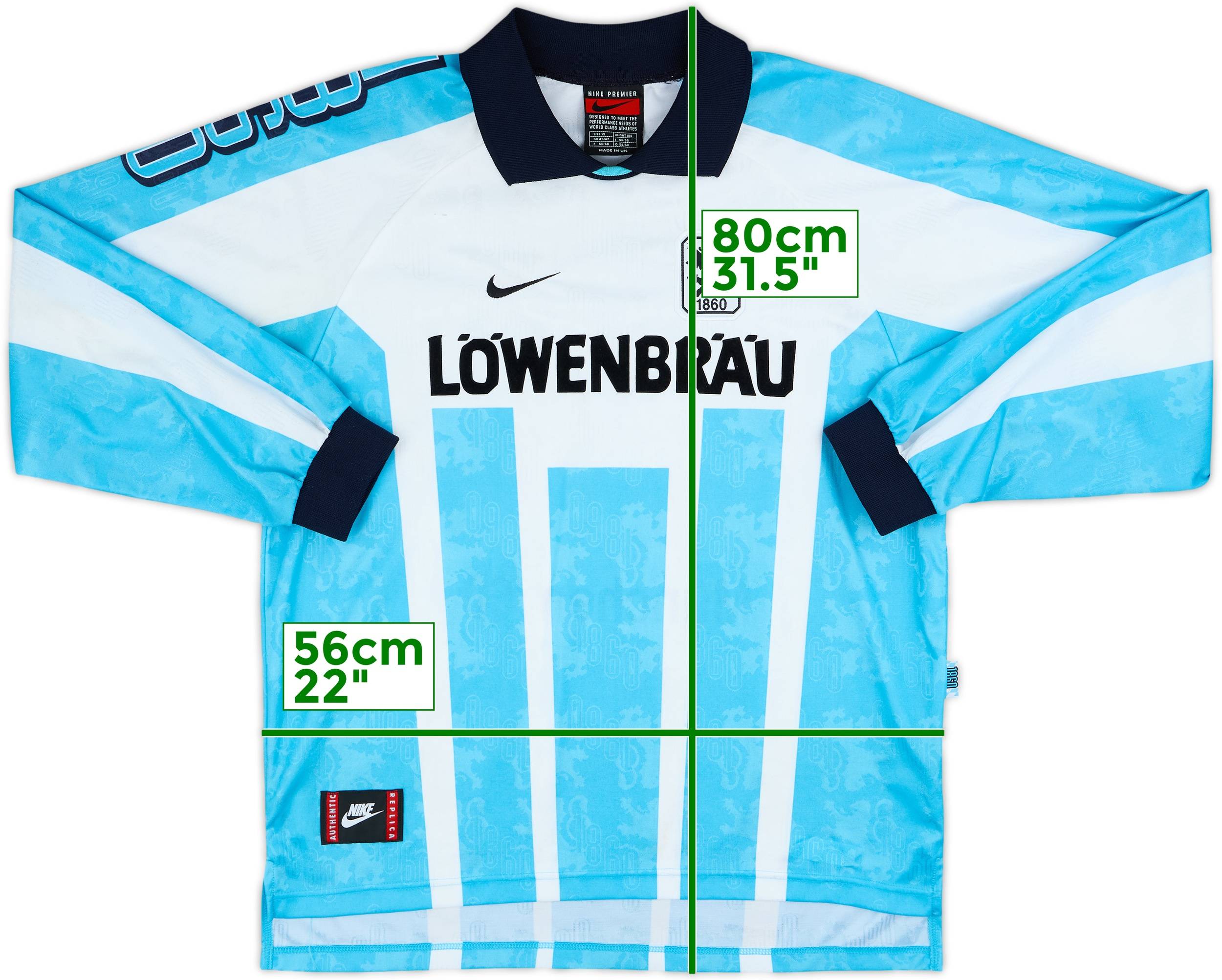 1860 Munich　96~97　ホーム　ユニフォーム　ナイキ 1860 Munich 96/97 • Home Shirt • XL – Real Vintage Football