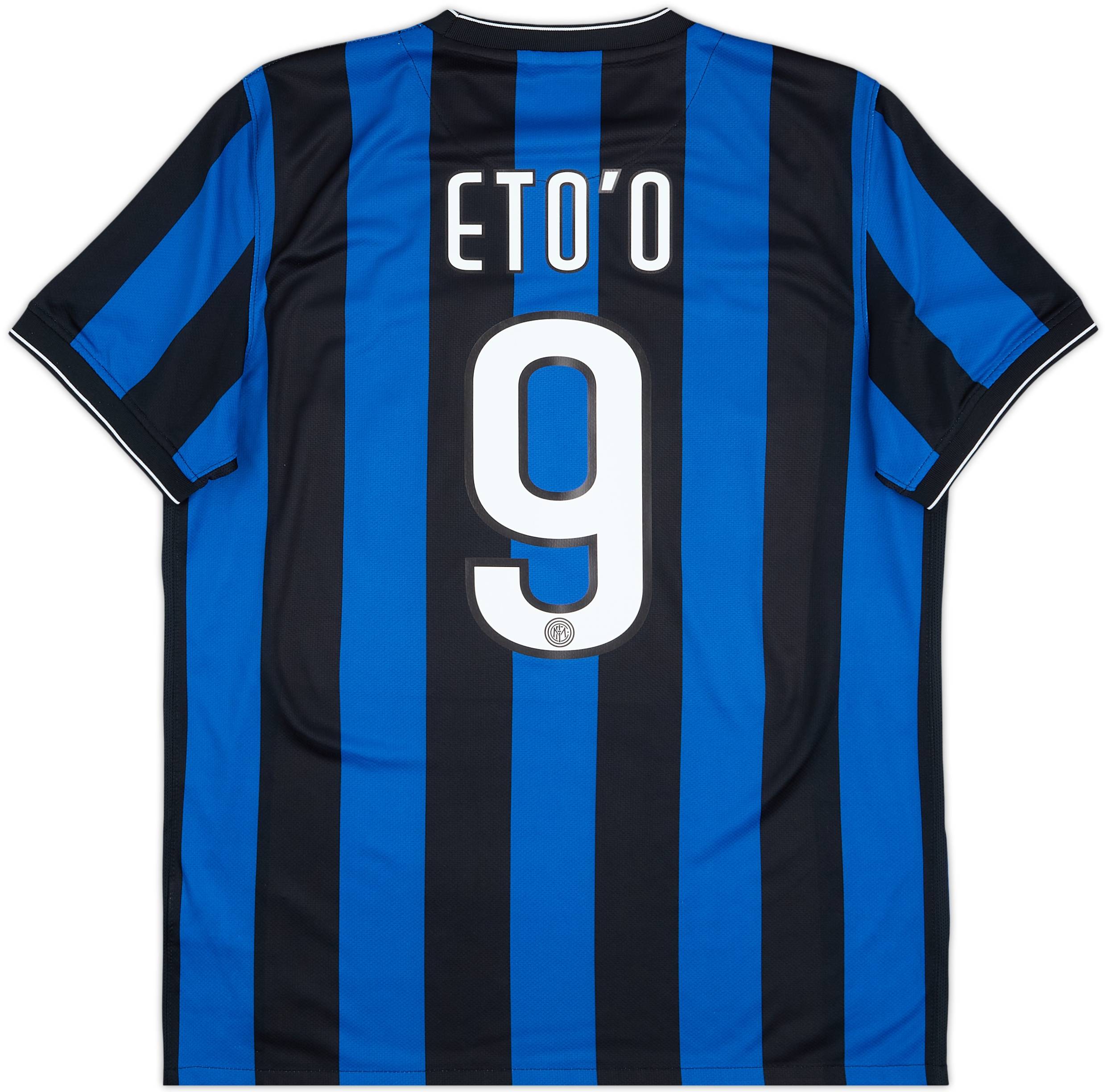 2009-10 Inter Milan Home Shirt Eto'o #9 - 8/10 - (L)