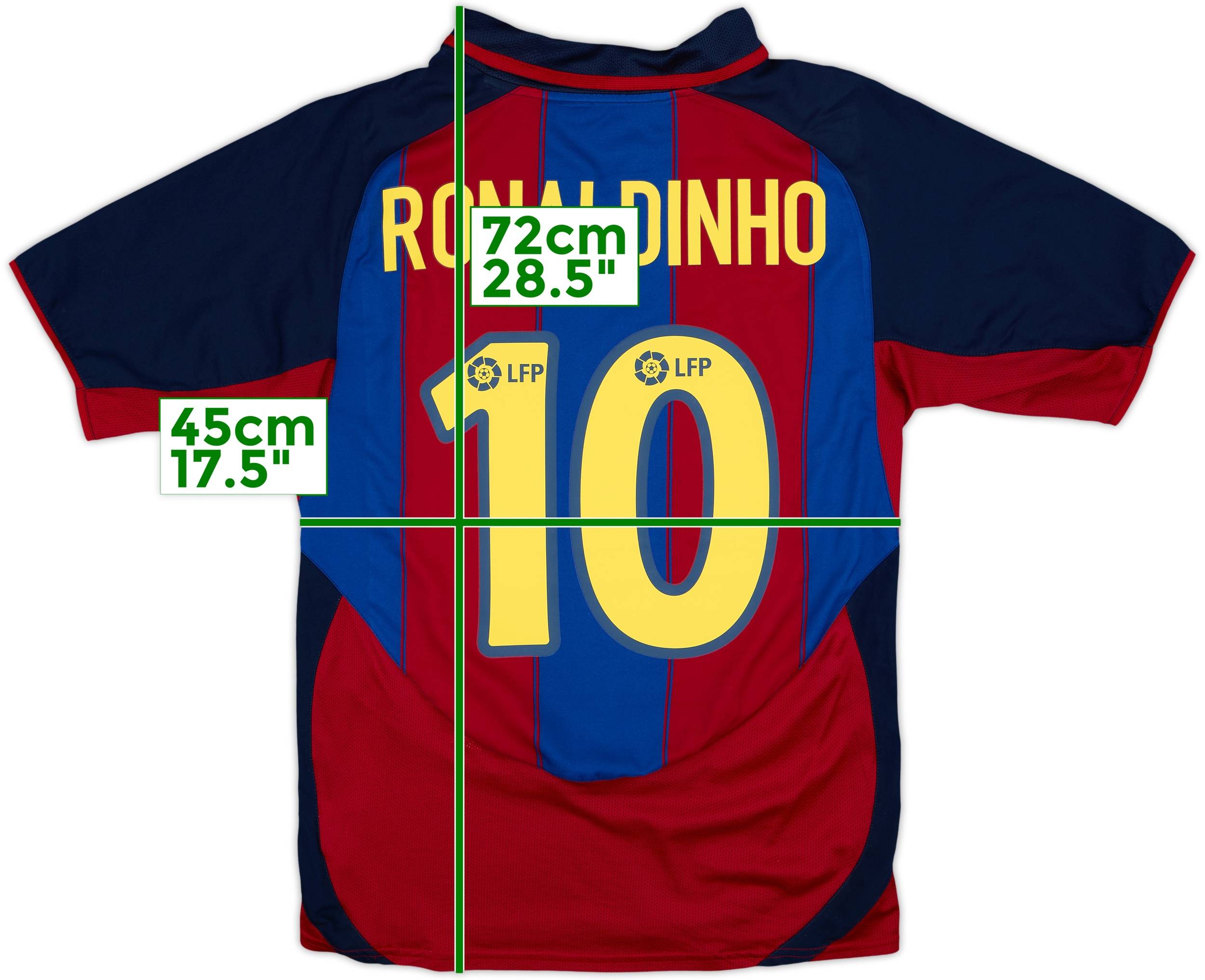 2003-04 Barcelona Home Shirt Ronaldinho #10 - 8/10 - (S)