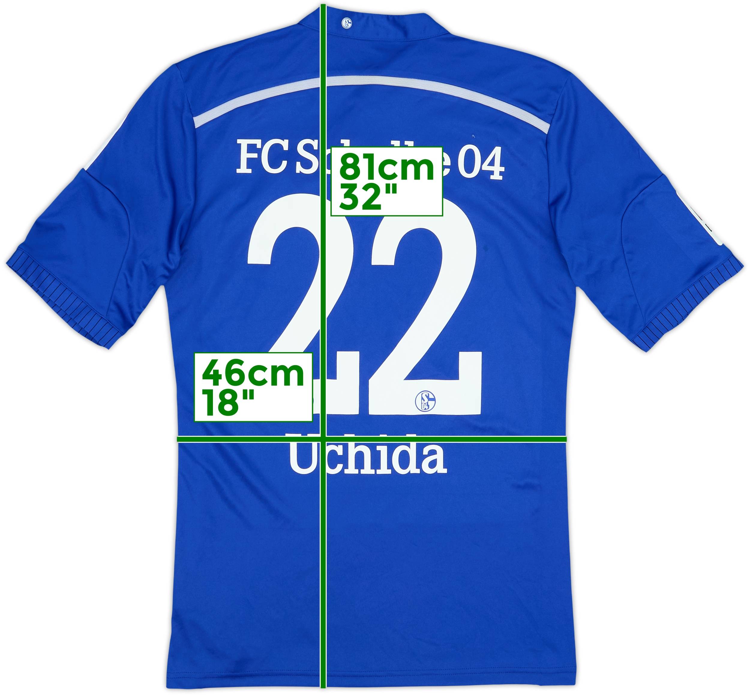 2014-16 Schalke Home Shirt Uchida #22 - 9/10 - (M)