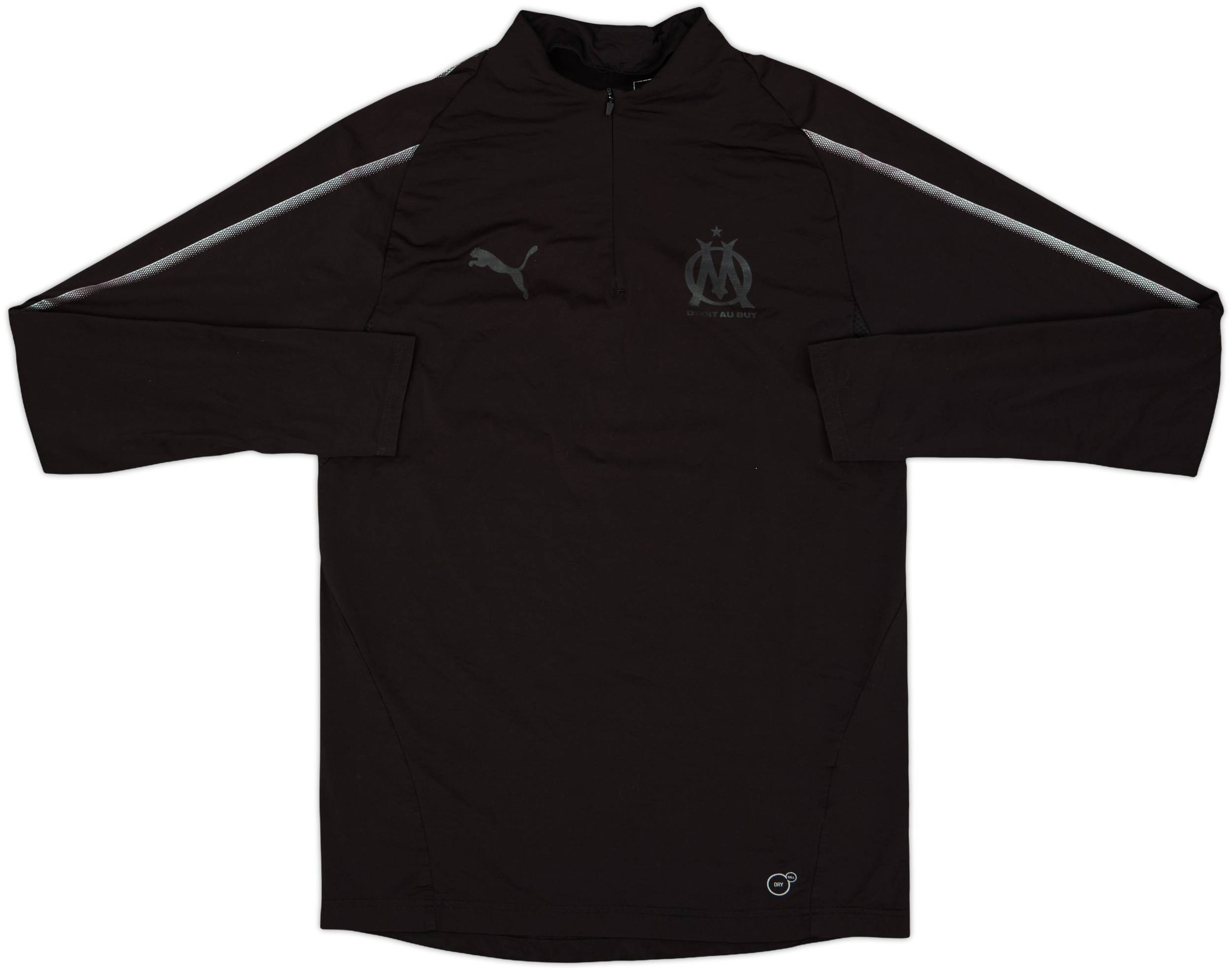 2018-19 Olympique Marseille Puma 1/4 Zip Training Top - 8/10 - (S)