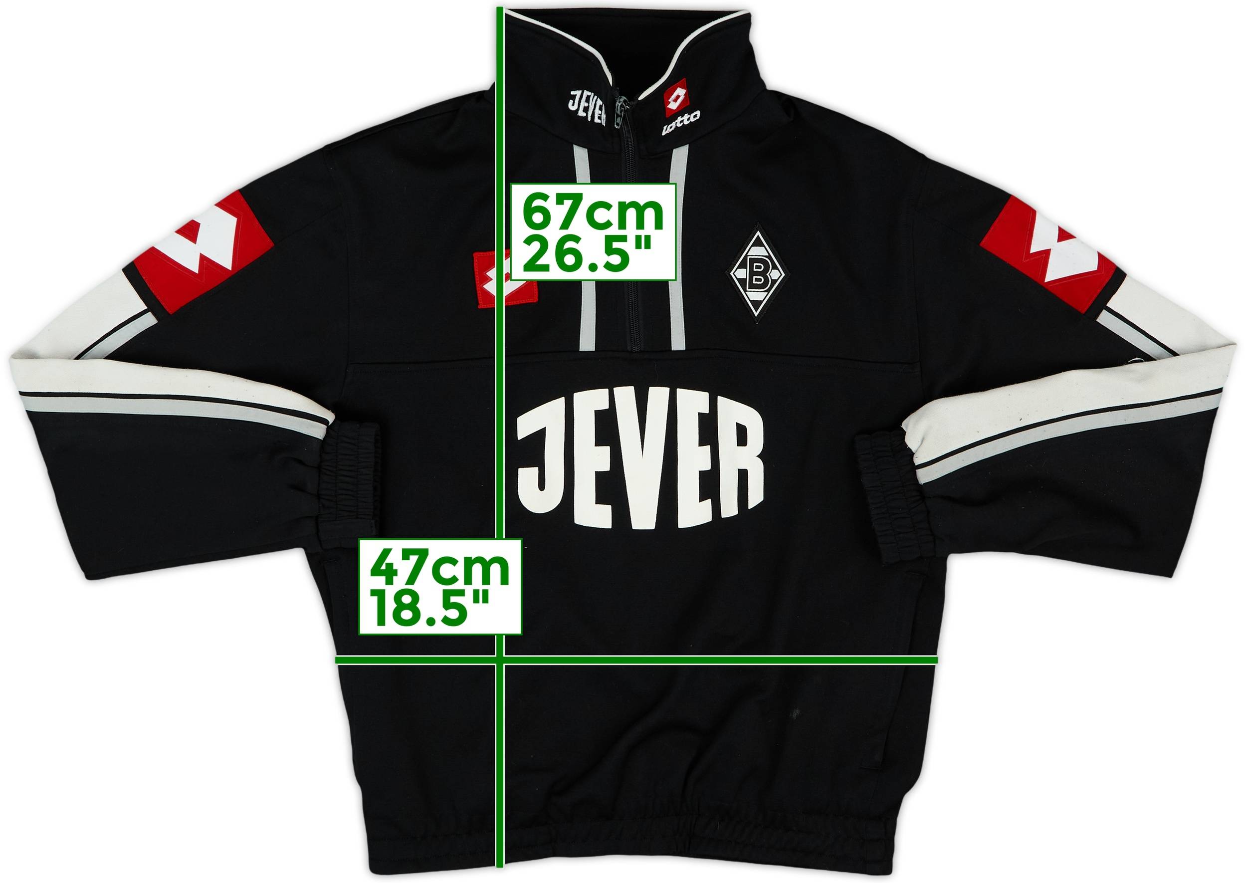2003-04 Borussia Monchengladbach Lotto 1/4 Zip Drill Top - 8/10 - (S)