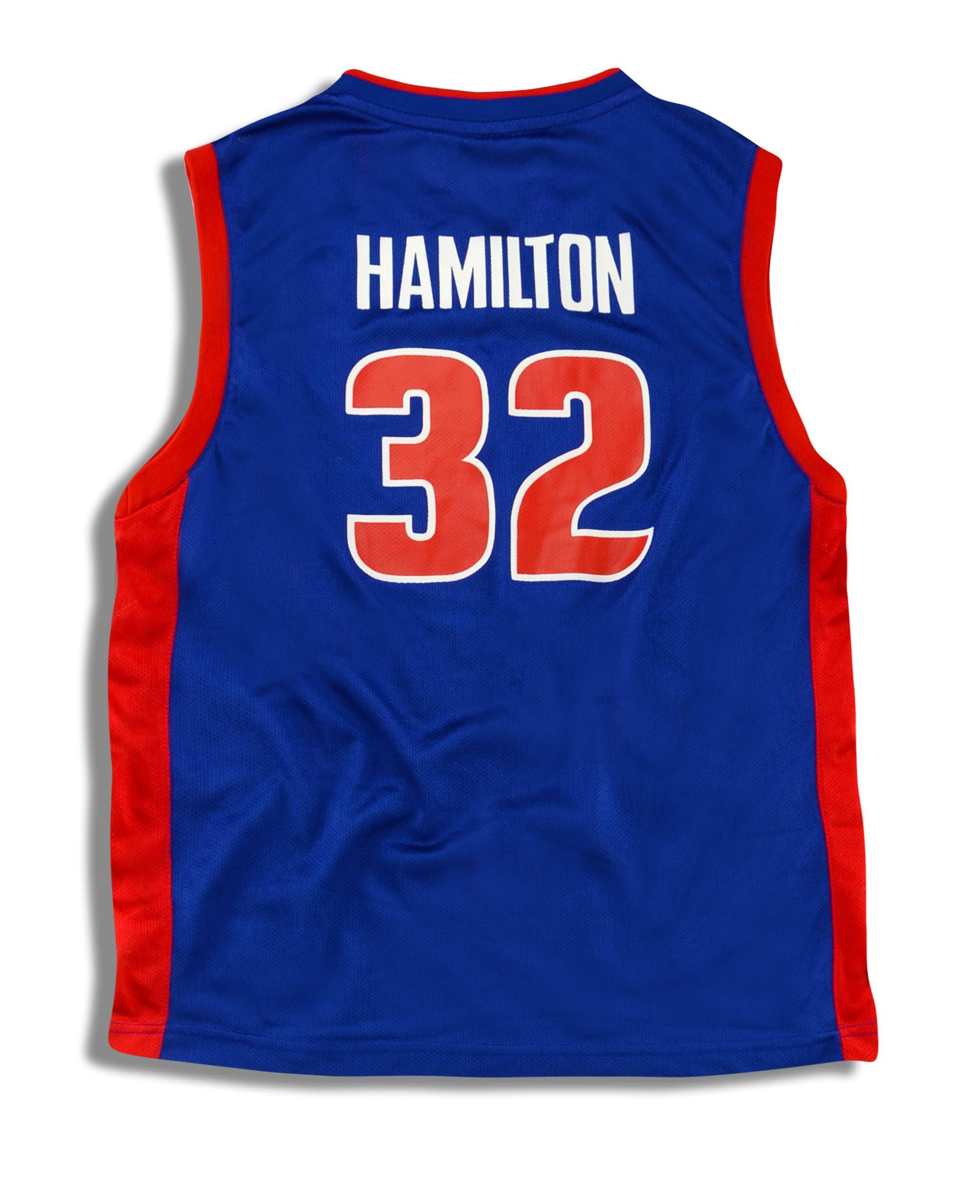 2005-06 Detroit Pistons Hamilton #32 Reebok Jersey (Away) Y