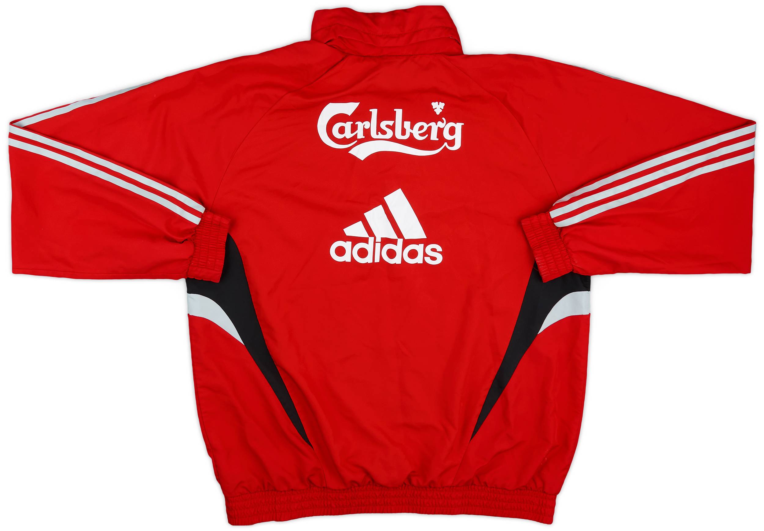 2008-09 Liverpool adidas 1/4 Zip Hooded Rain Jacket - 8/10 - (L/XL)