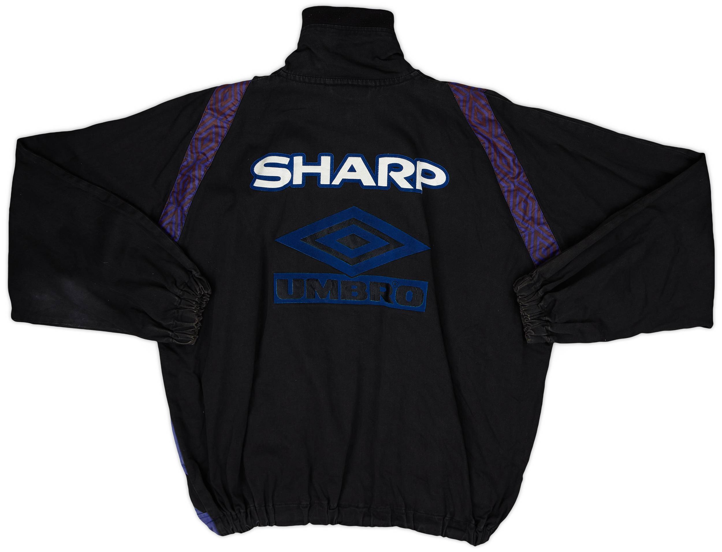 1996-97 Manchester United 1/4 Zip Drill Top - 7/10 - (M)