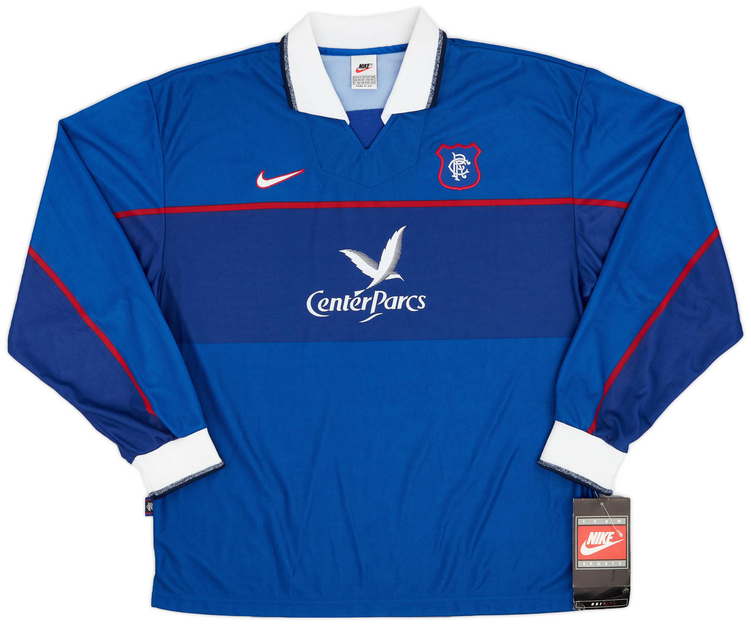 スコットランド レンジャーズ Rangers 青シャツ 1997-99 Rangers European Player Issue Home L/S Shirt (XL)