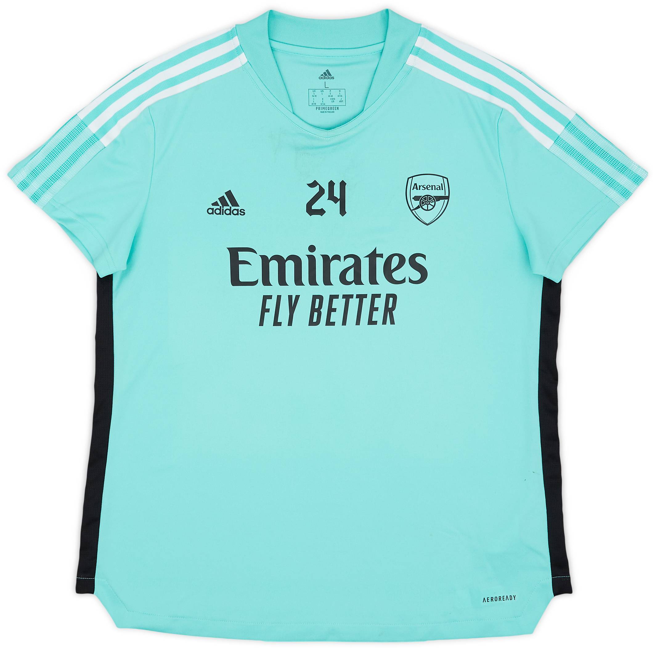 2021-22 Arsenal Player Issue adidas Training Shirt #24 - 7/10 - (Women's L)