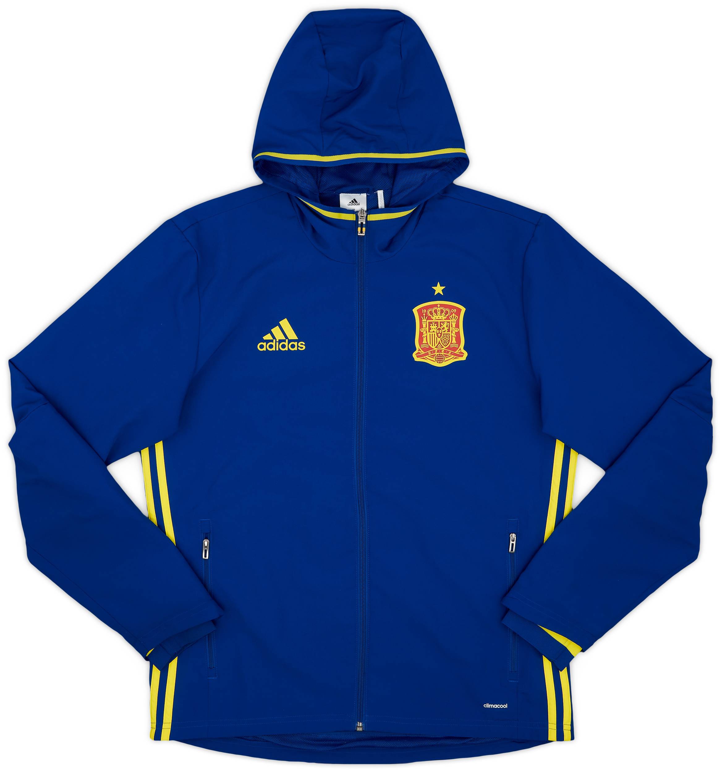 2014-15 Spain adidas Hooded Track Jacket - 10/10 - (M)