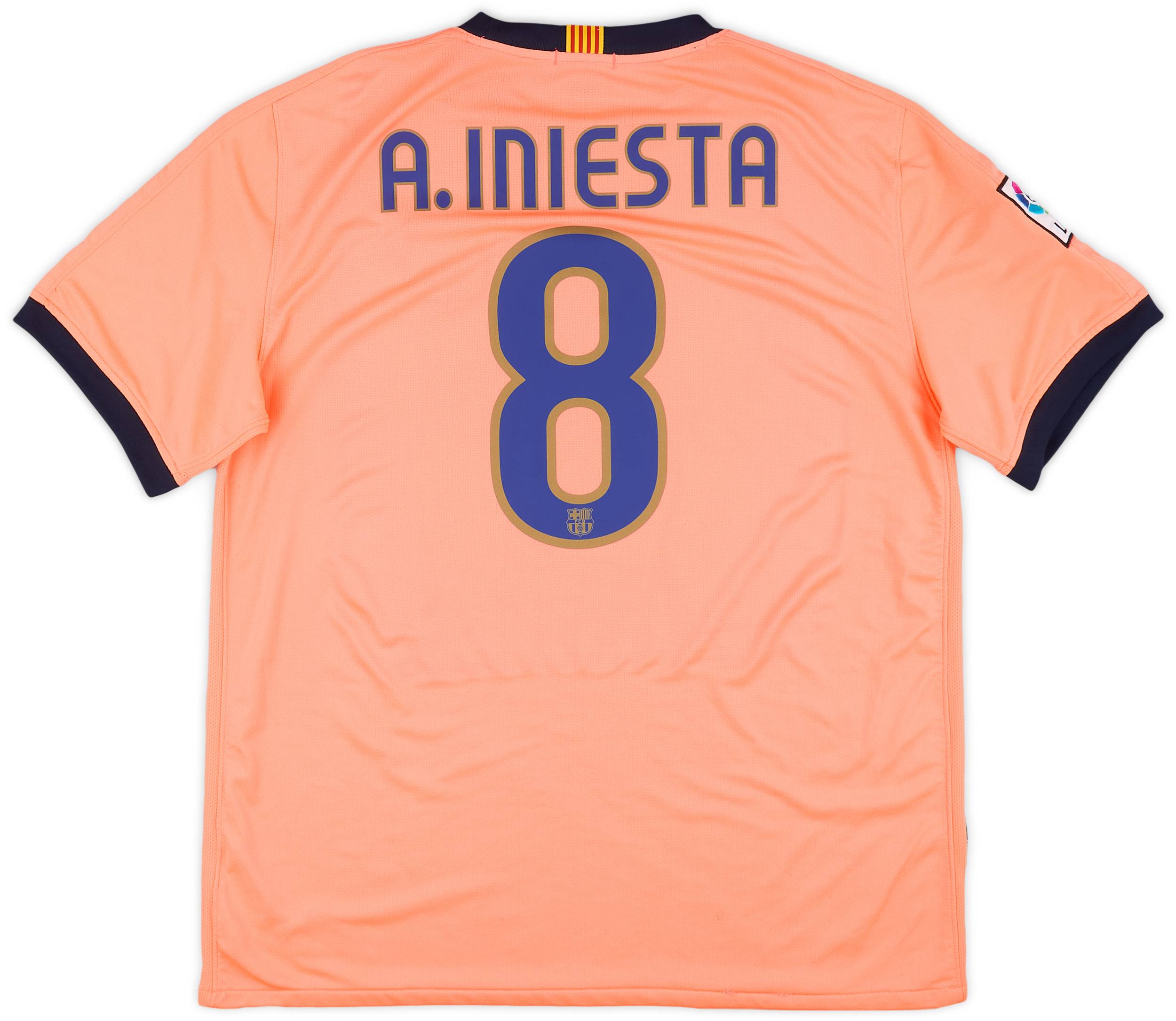 2009-10 Barcelona Away Shirt A.Iniesta #8 - 8/10 - (XL)
