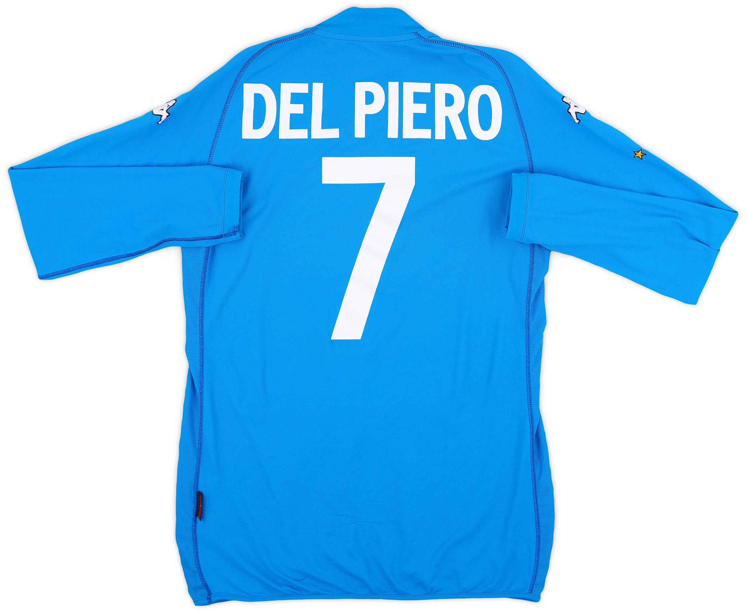 2002 Italy Home L/S Shirt Del Piero #7 - 5/10 - (XL.Boys)
