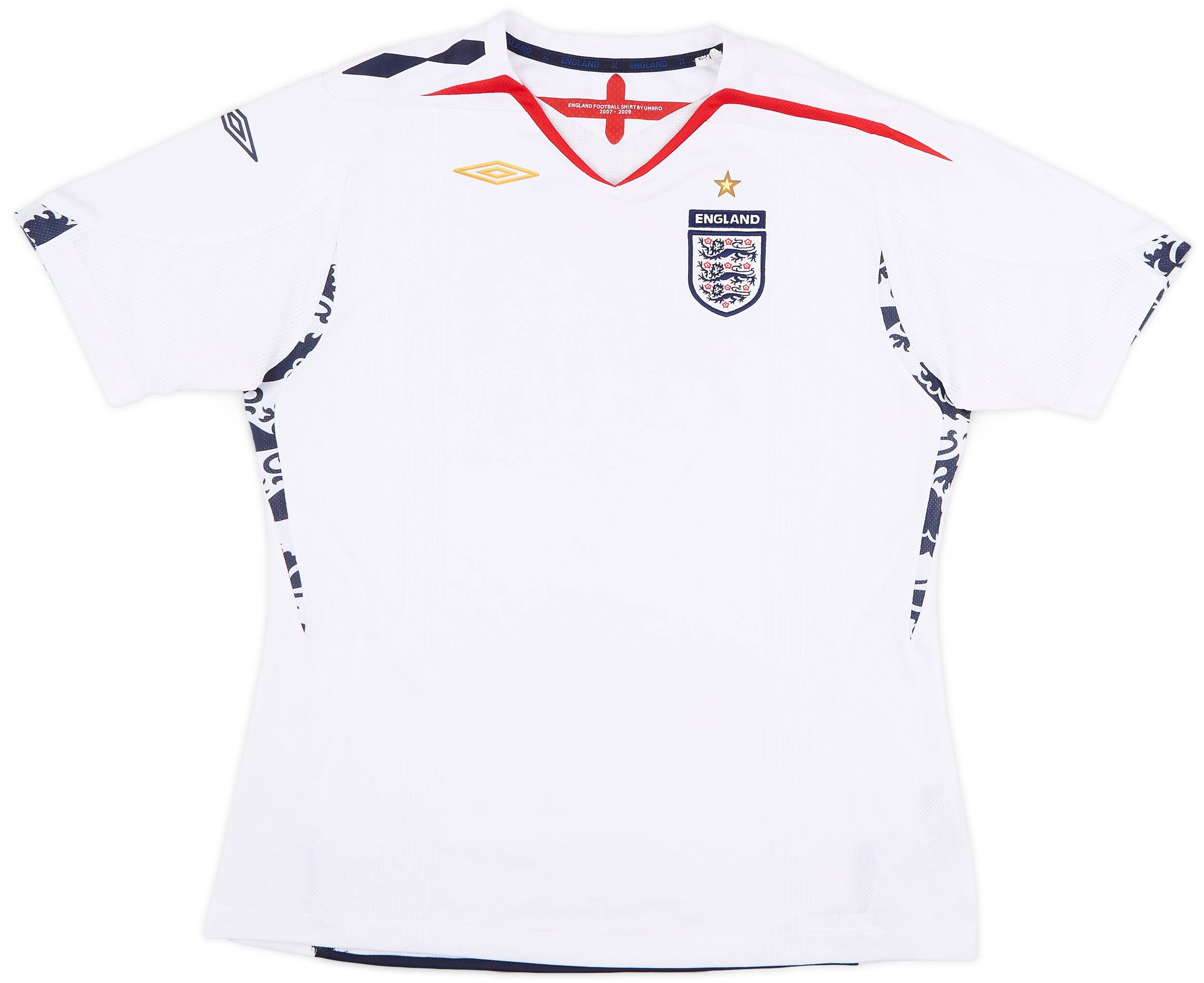 2007-09 England Home Shirt - 7/10 - (Women's L)