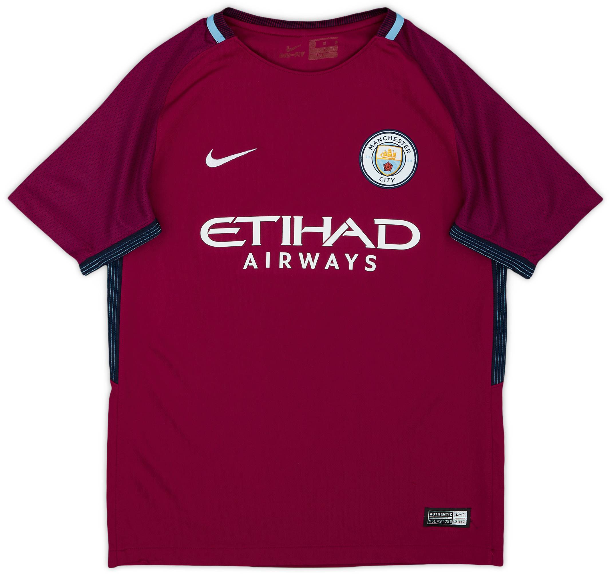 2017-18 Manchester City Away Shirt - 9/10 - (M.Boys)