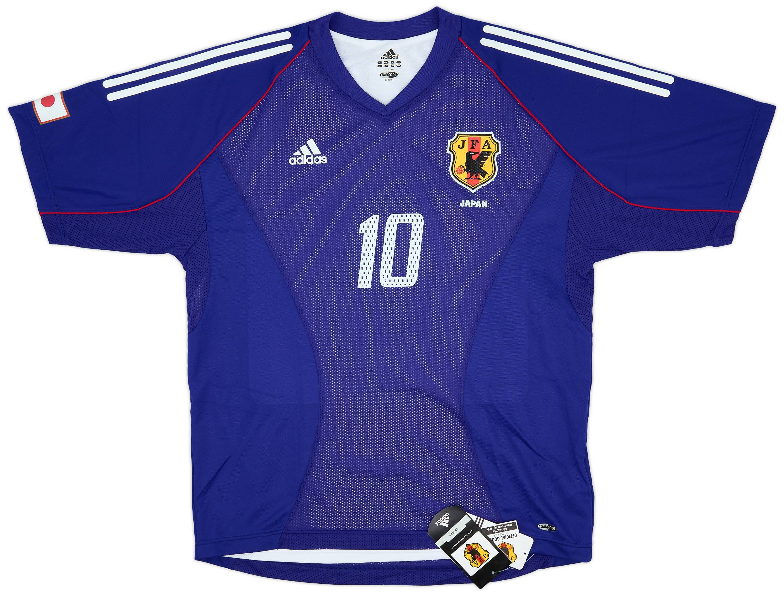 日本代表ユニフォーム　2002 サッカー日本代表 ユニフォーム 『JAPAN』2002年W杯adidas製 澄む