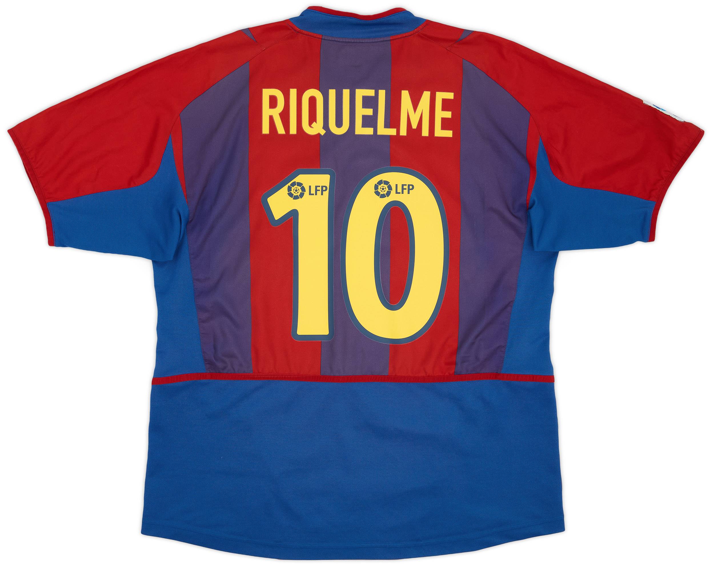 2002-03 Barcelona Home Shirt Riquelme #10 - 5/10 - (L)