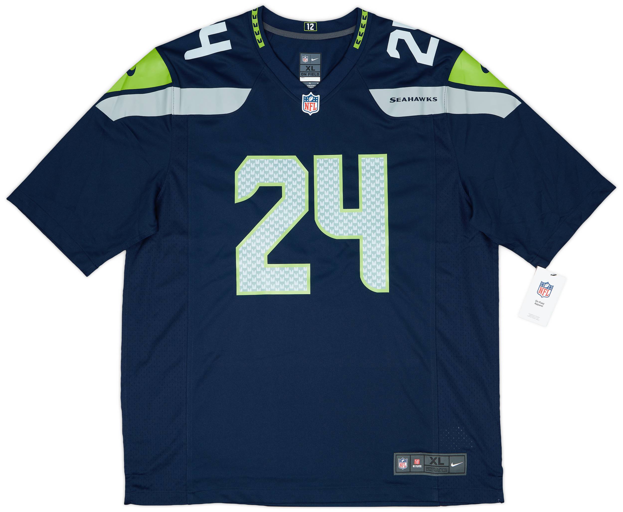 2019 Seattle Seahawks Lynch #24 Nike Game Home Jersey (XL)