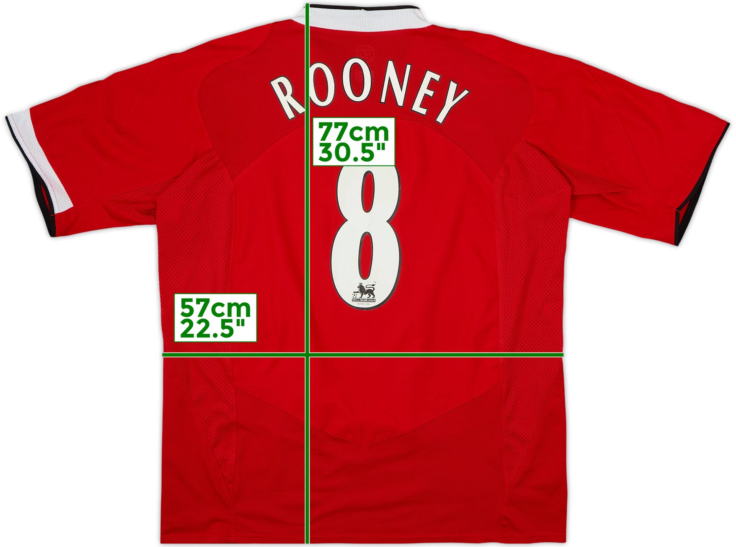 2004-06 Manchester United Home Shirt Rooney #8 - 8/10 - (XL)