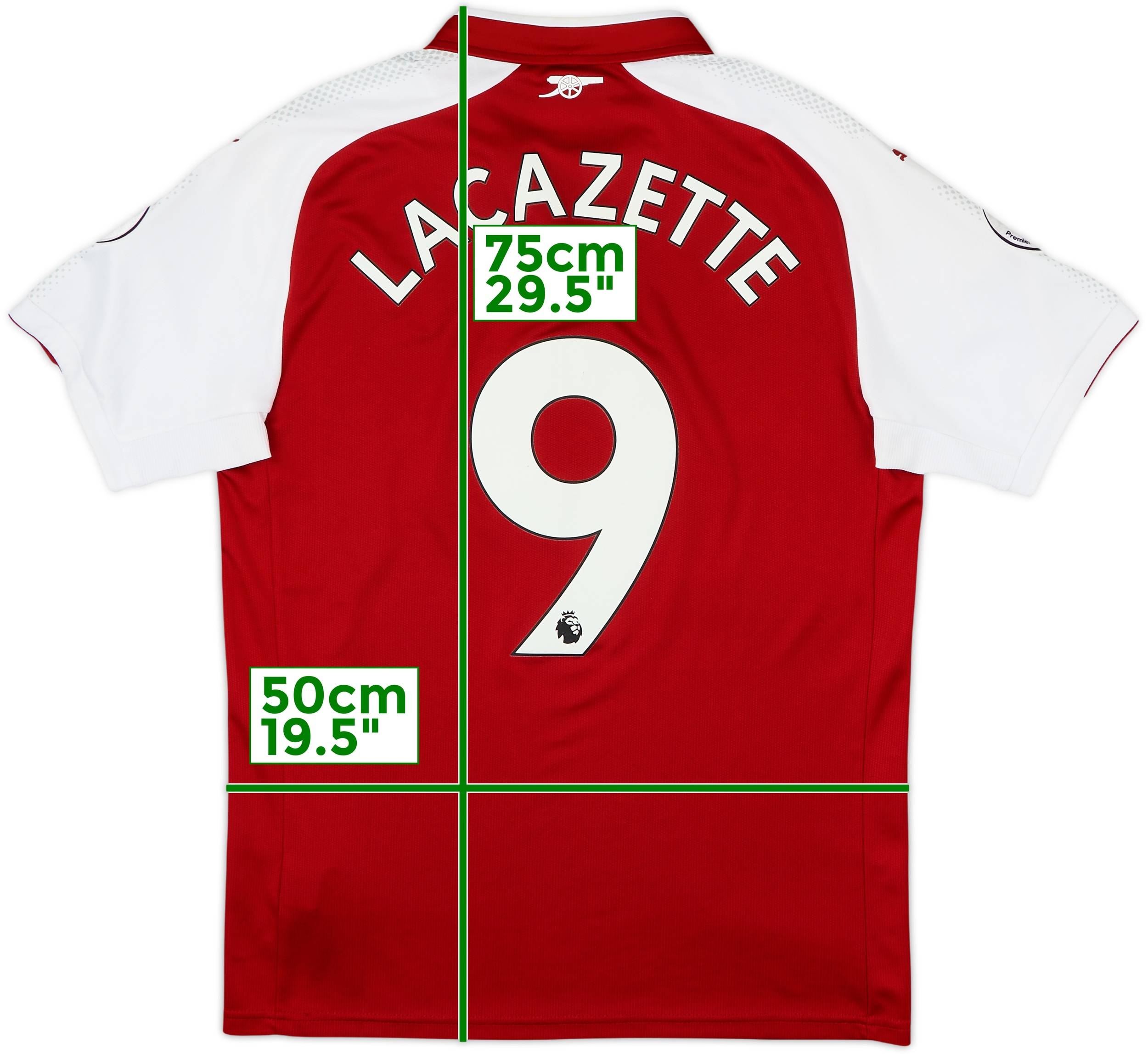 2017-18 Arsenal Home Shirt Lacazette #9 - 8/10 - (M)