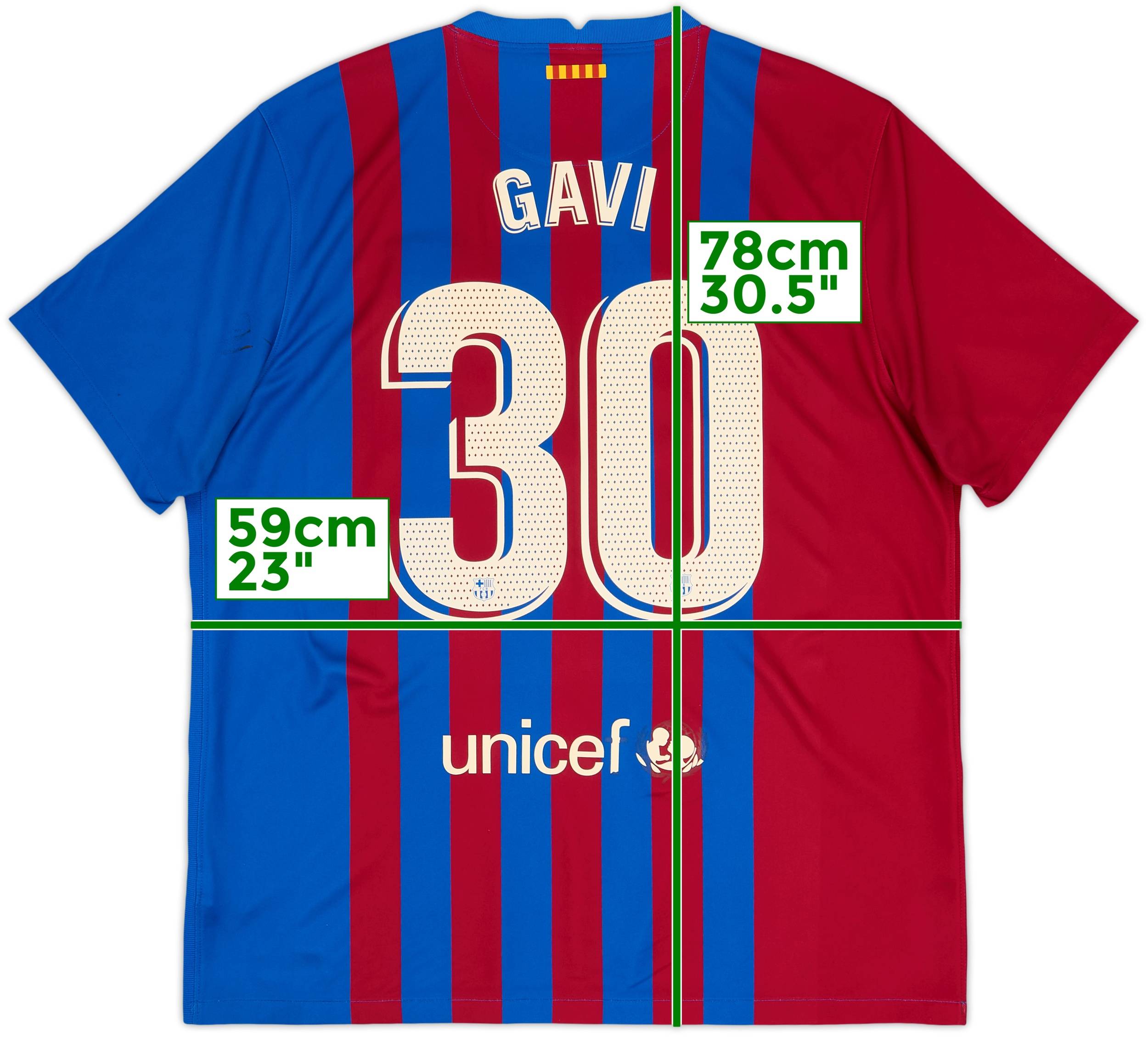 Camiseta de local del Barcelona 2021-22 Gavi #30 - 5/10 - (XL)