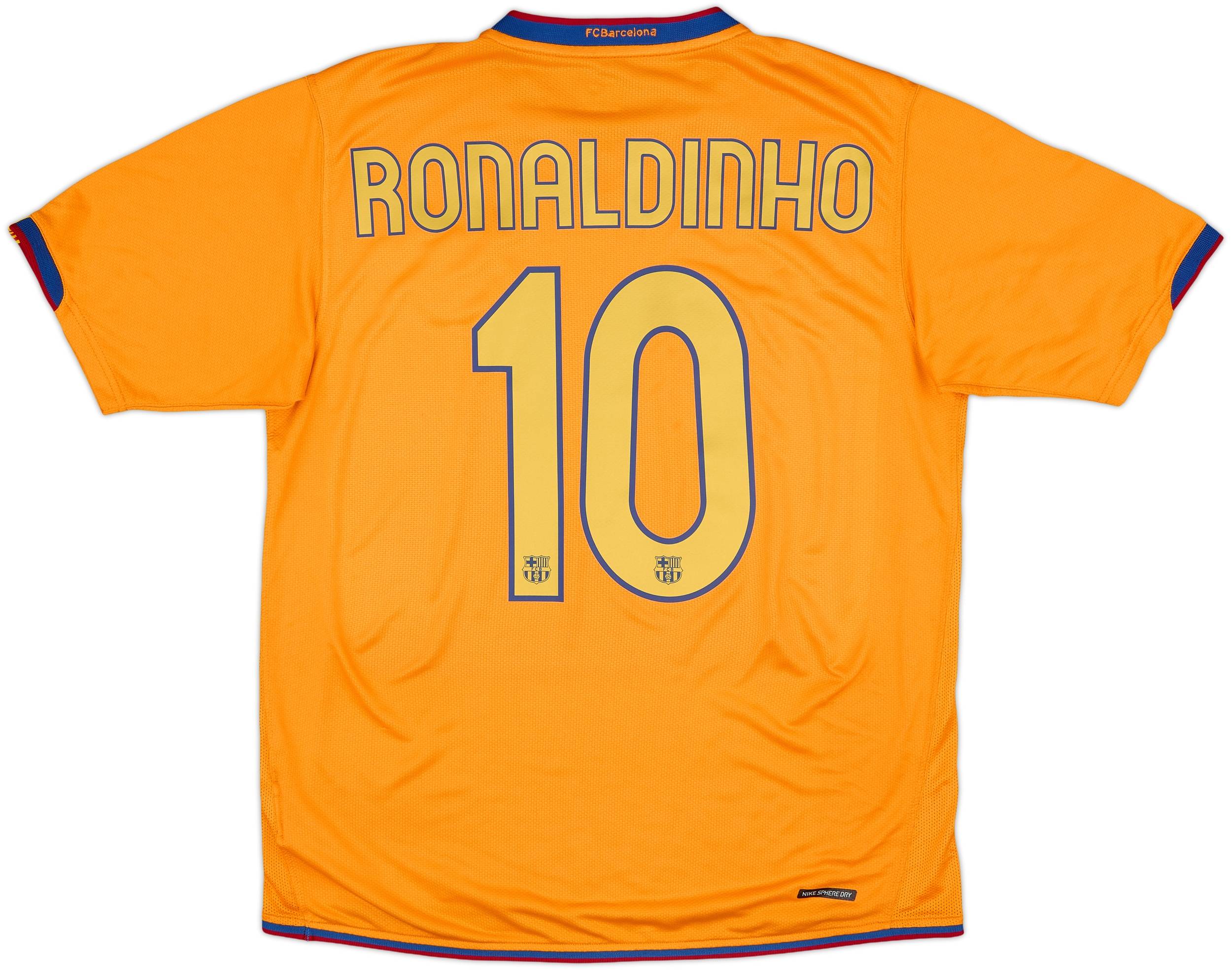 2006-08 Barcelona Away Shirt Ronaldinho #10 - 9/10 - (M)