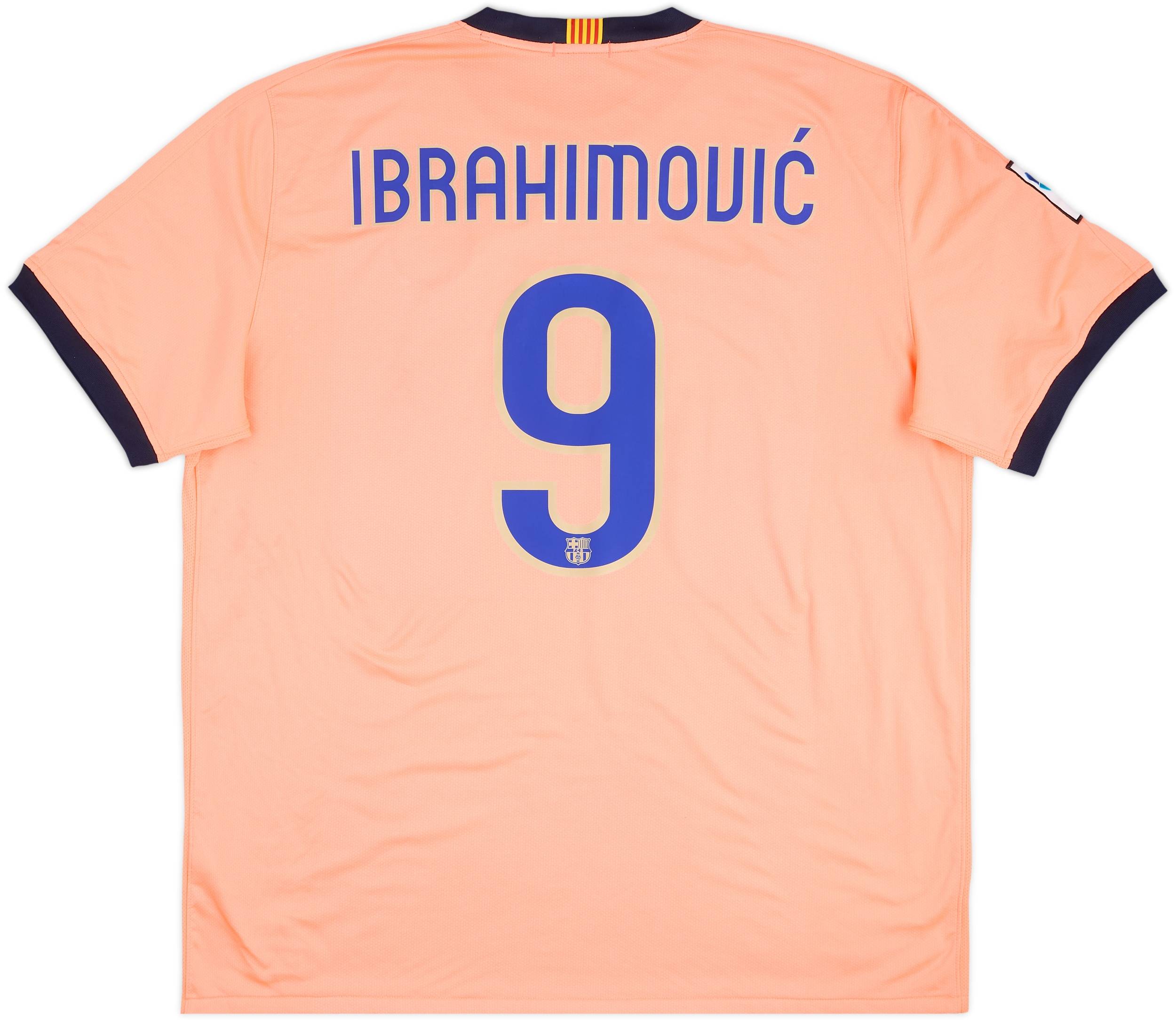 バルセロナ Ibrahimović 背番号9 半袖 シャツ 2009-10 Barcelona Away Shirt Ibrahimovic #9 - 9/10 - (XXL)