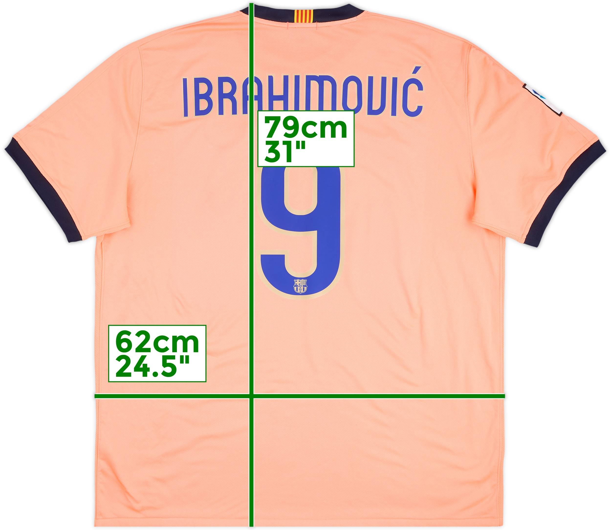 2009-10 Barcelona Away Shirt Ibrahimovic #9 - 9/10 - (XXL)