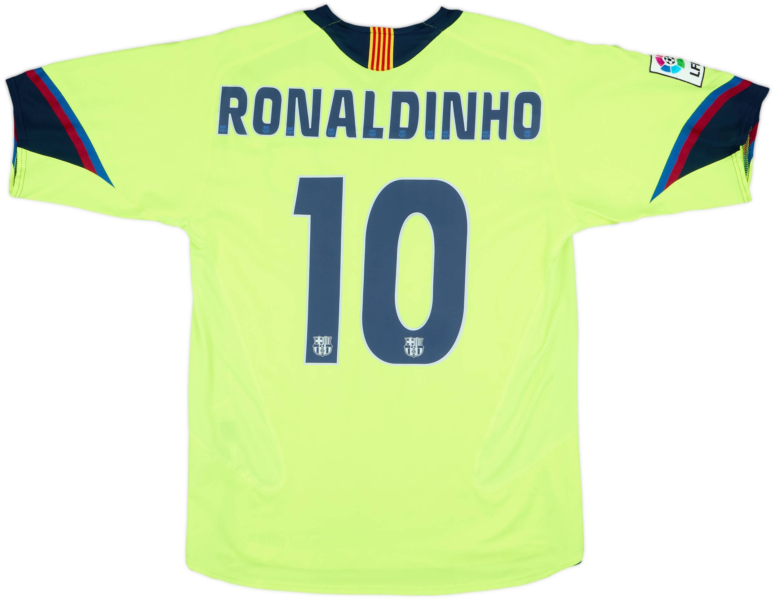2005-06 Barcelona Away Shirt Ronaldinho #10 - 8/10 - (M)