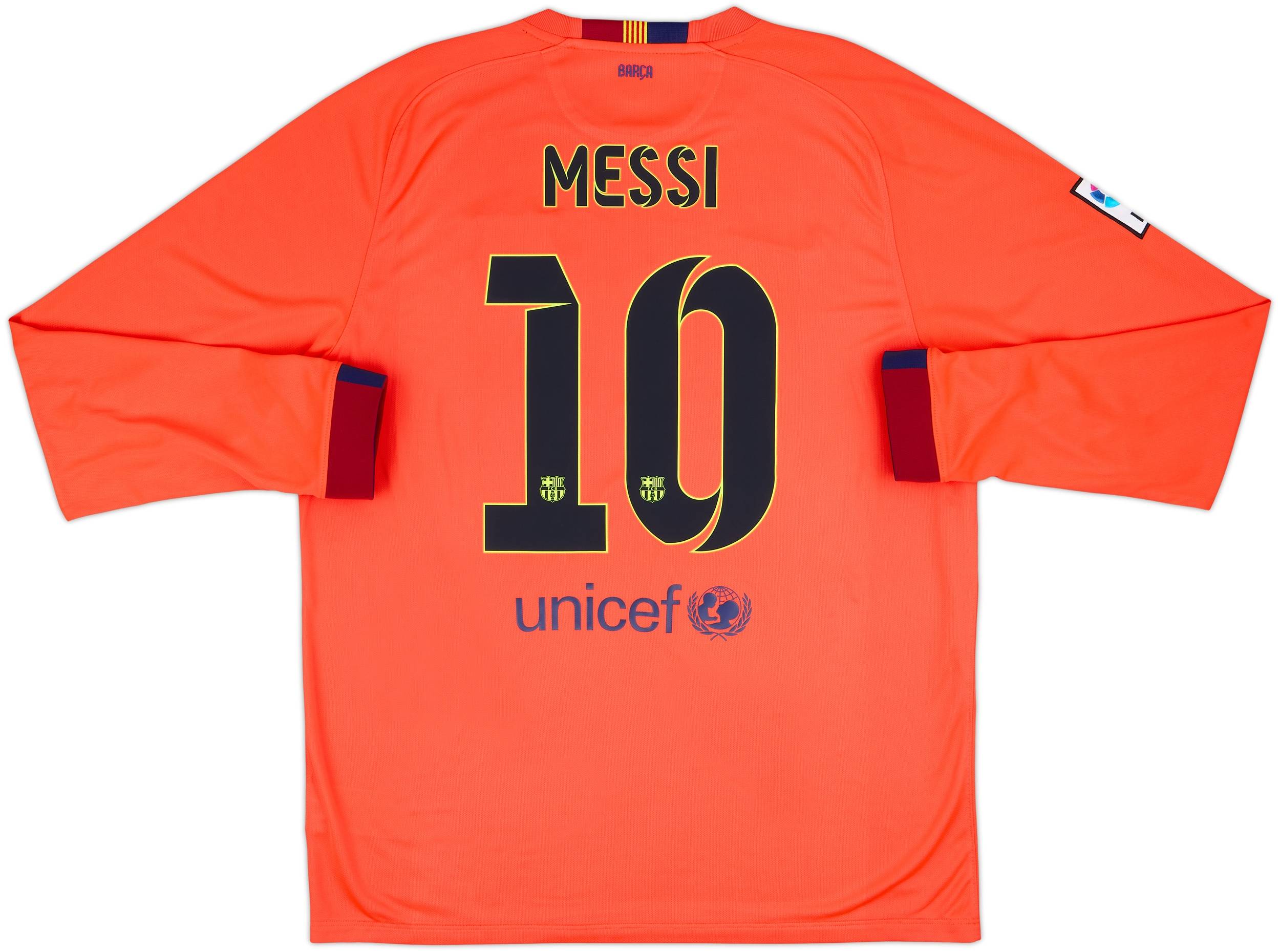 2014-15 Barcelona Away L/S Shirt Messi #10 - 8/10 - (XL)