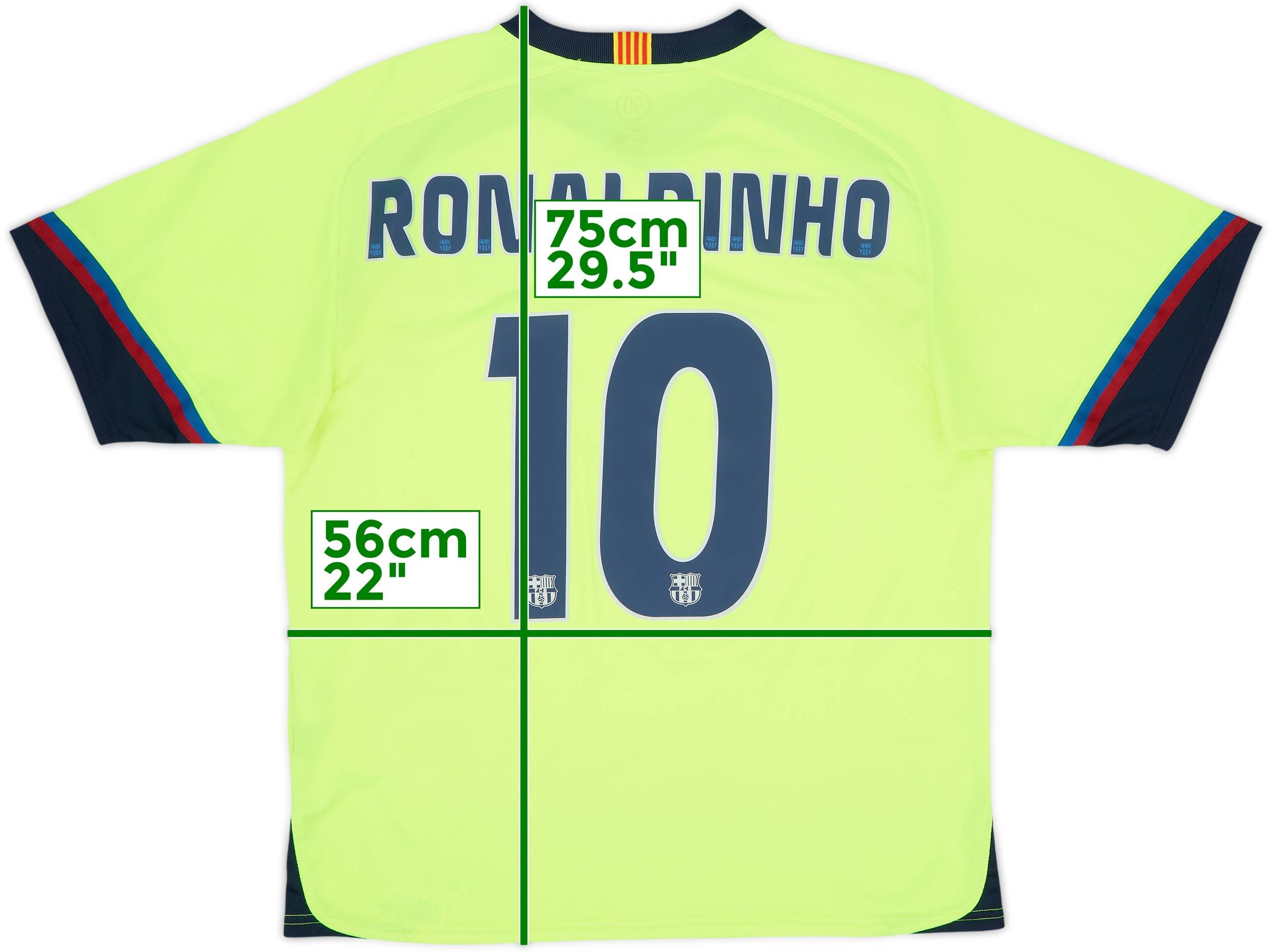2005-06 Barcelona Basic Away Shirt Ronaldinho #10 - 8/10 - (M)