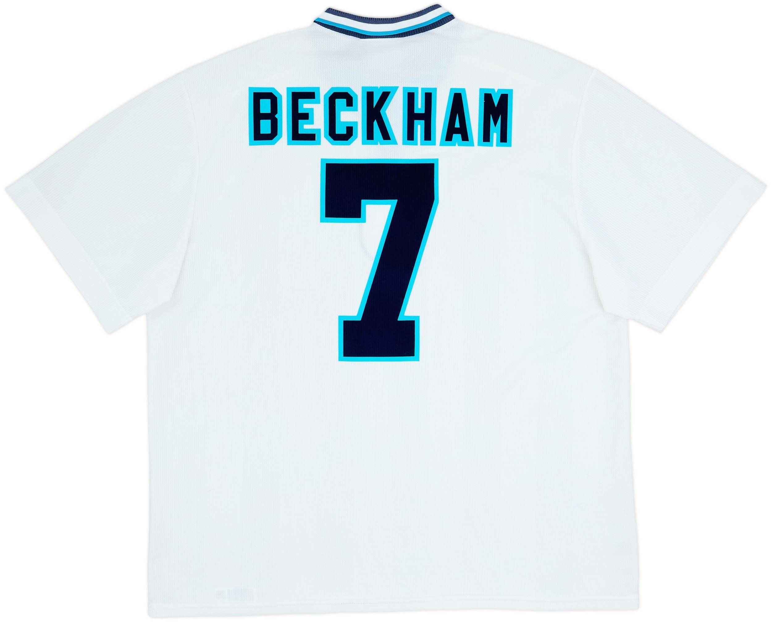 1995-97 England Home Shirt Beckham #7 - 5/10 - (XXL)