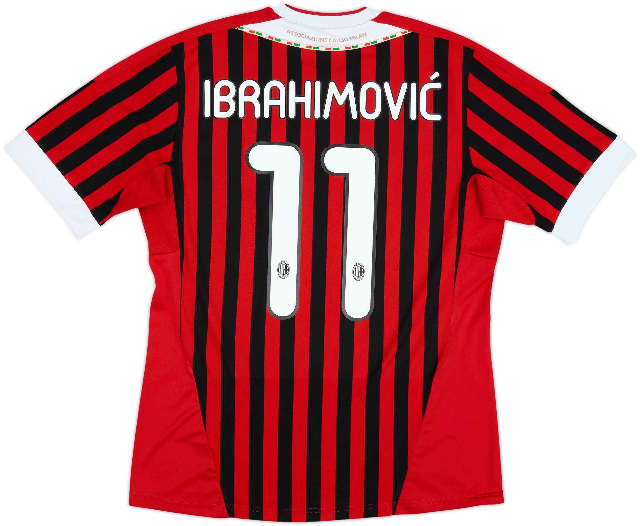 2011-12 AC Milan Home Shirt Ibrahimovic #11 - 8/10 - (M)
