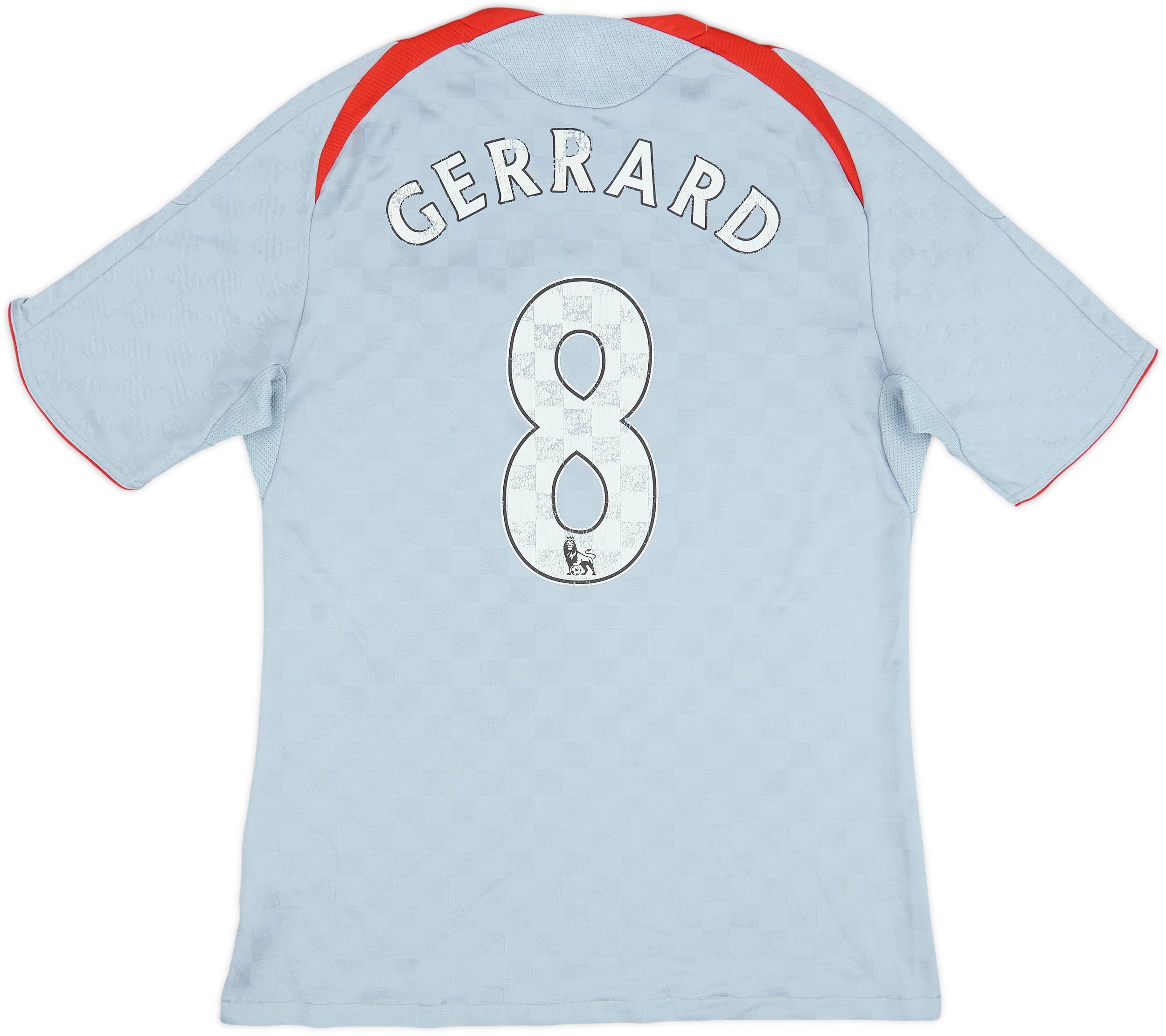 Liverpool ジェラード 08-09 away CL オーセンティック 2008-09 Liverpool Away Shirt Gerrard #8 - 5/10 - (M)
