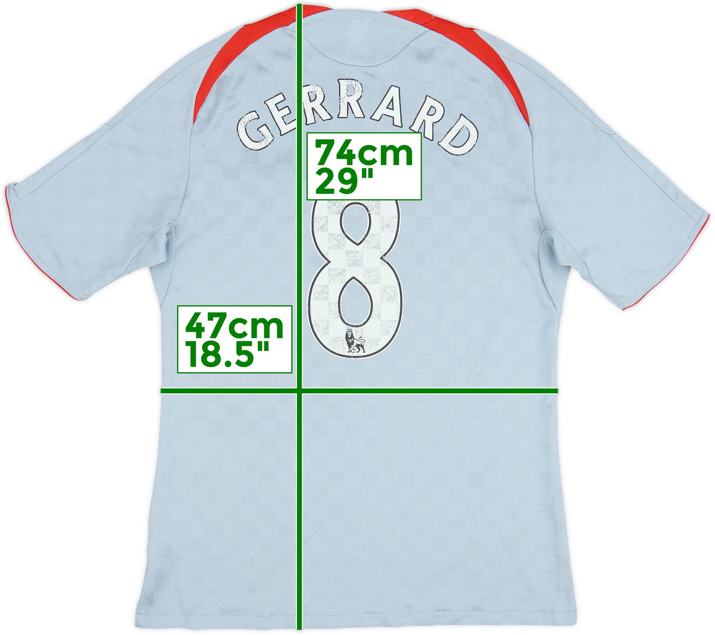 2008-09 Liverpool Away Shirt Gerrard #8 - 5/10 - (M)