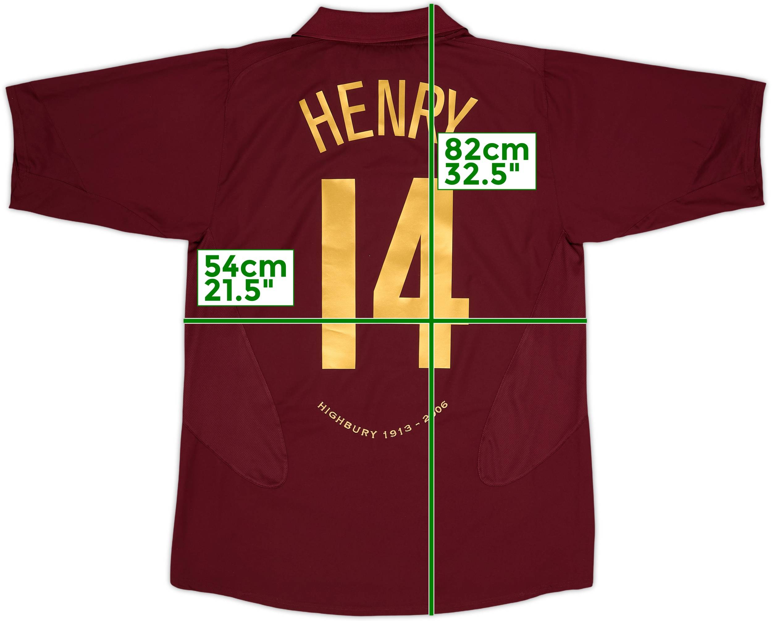 2005-06 Arsenal Home Shirt Henry #14 - 8/10 - (L)