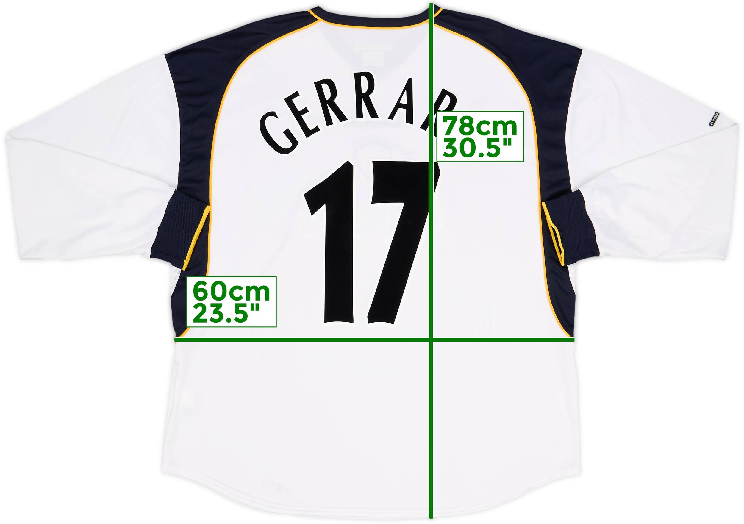 2001-03 Liverpool Away L/S Shirt Gerrard #17 - 8/10 - (XL)