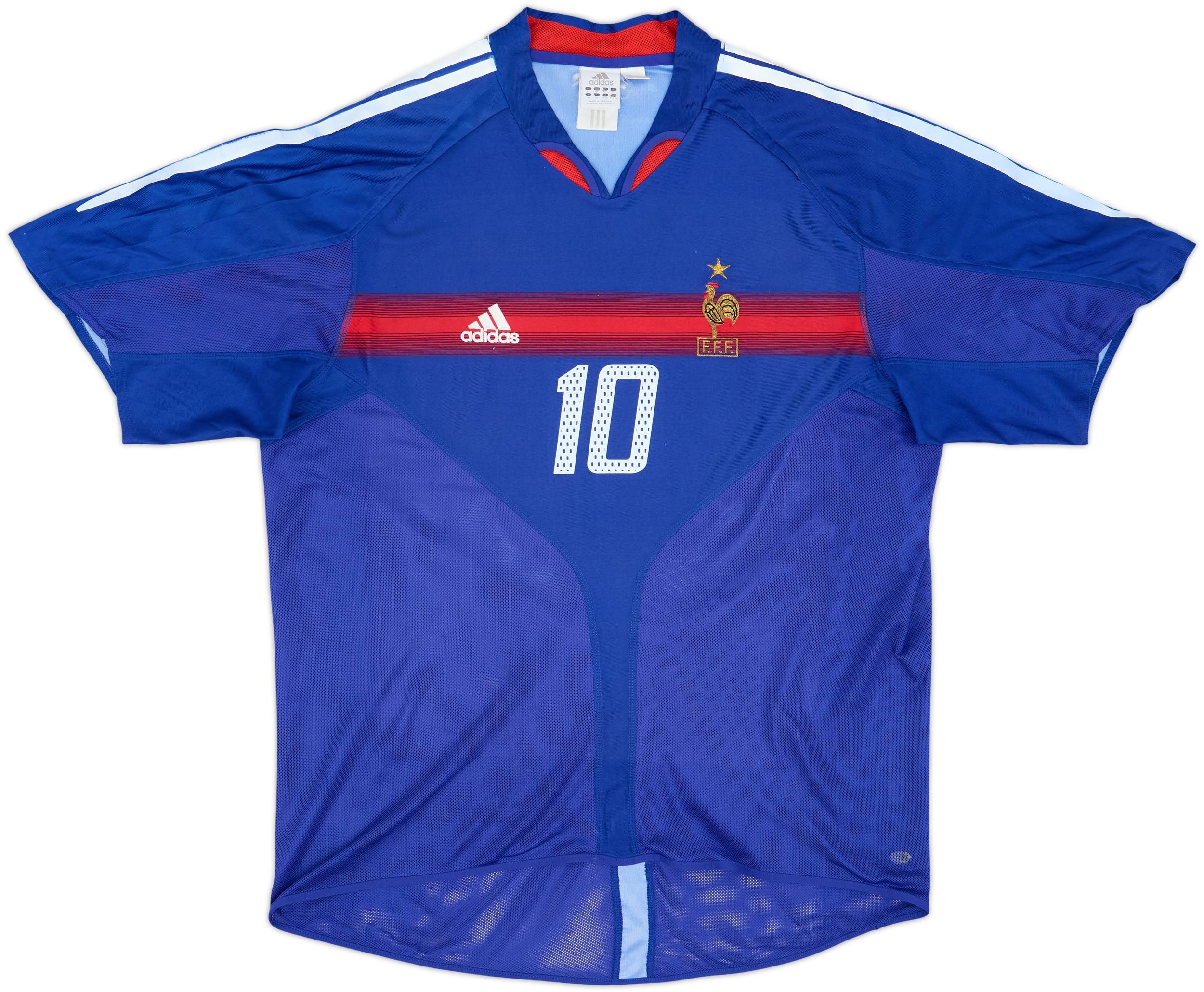 2004-06 France Home Shirt Zidane #10 - 7/10 - (XL)
