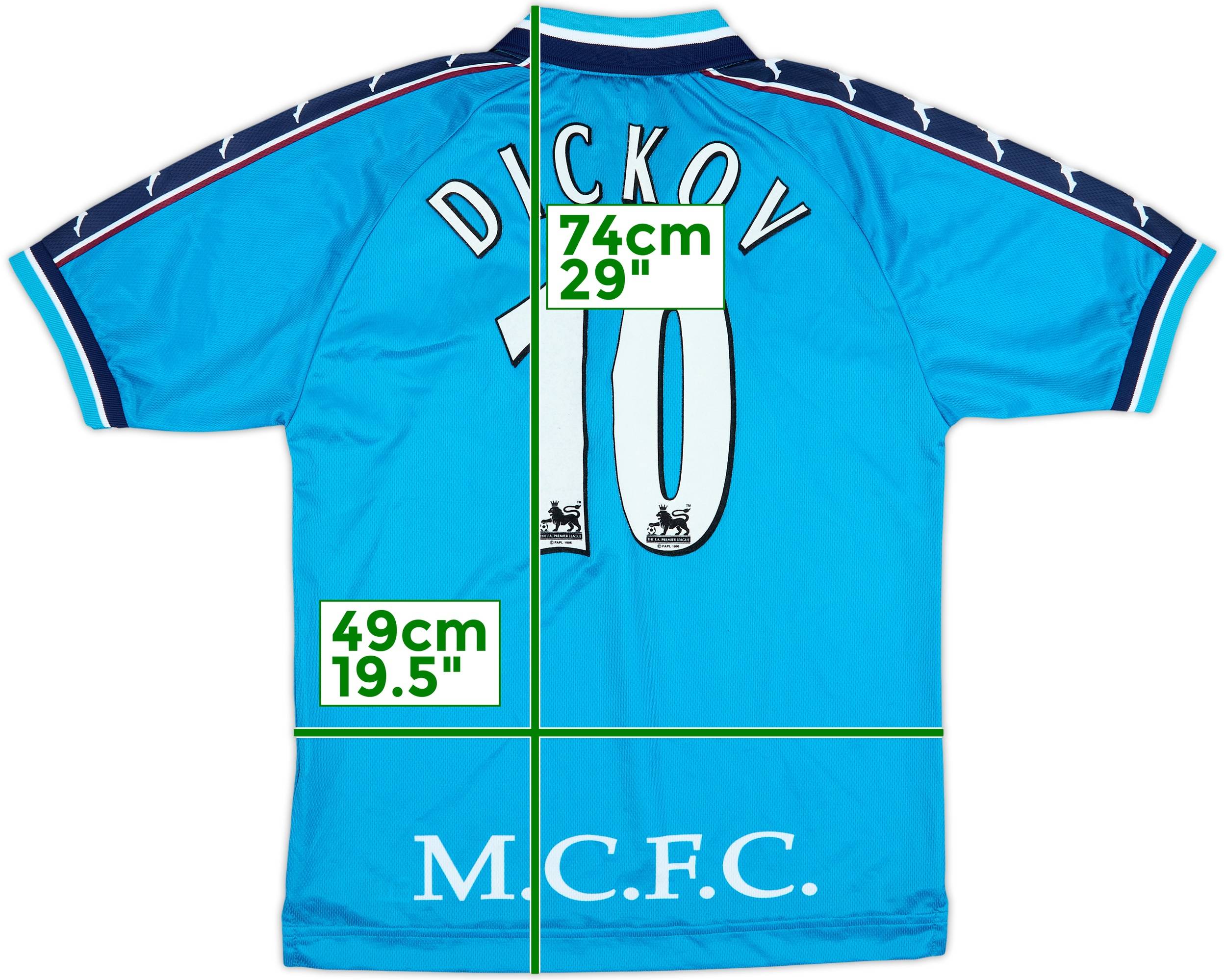 1997-99 Manchester City Home Shirt Dickov #10 - 9/10 - (S)
