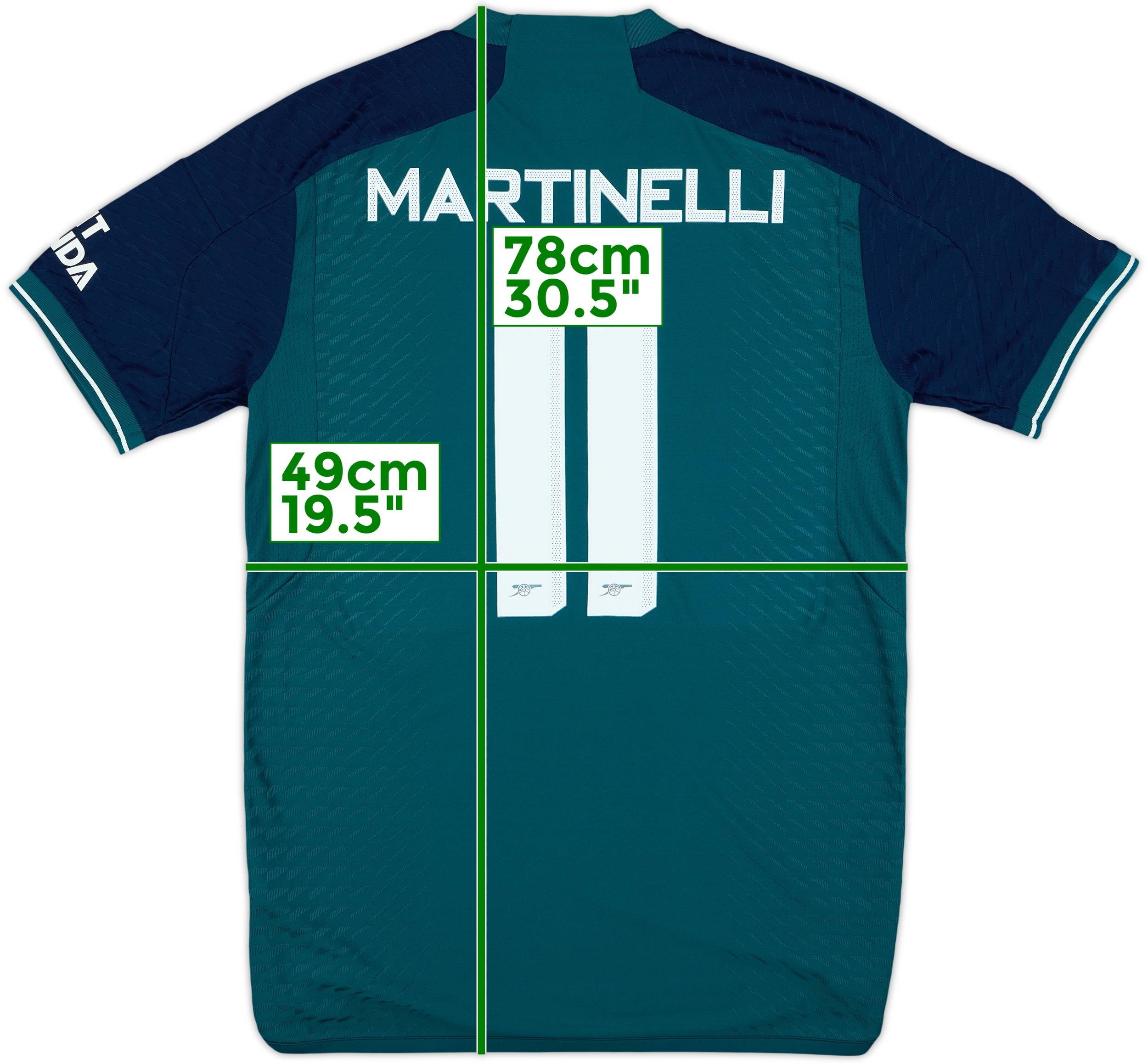 2023-24 Arsenal Authentic Third Shirt Martinelli #11 - 9/10 - (M)