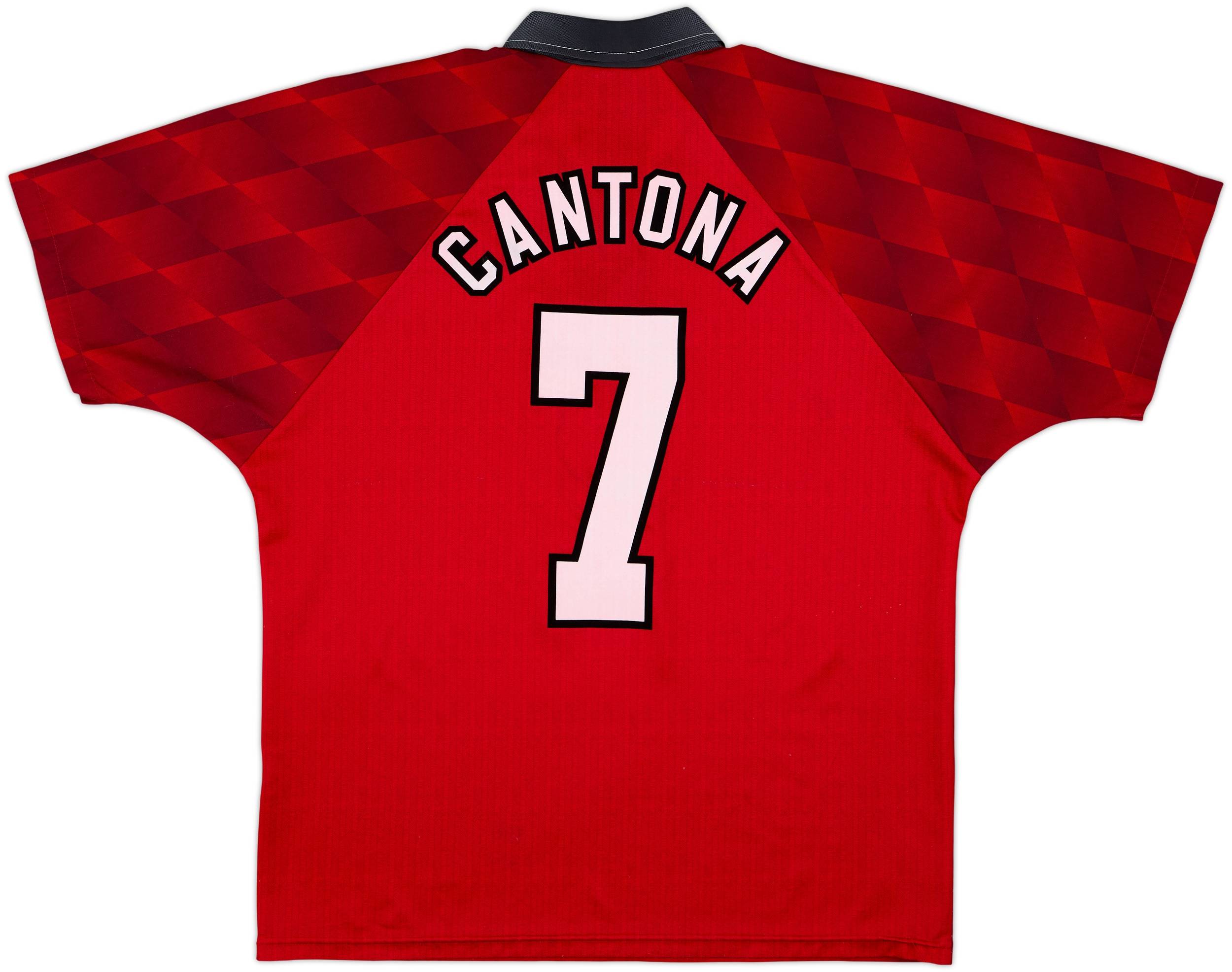 1996-98 Manchester United Home Shirt Cantona #7 - 7/10 - (L)