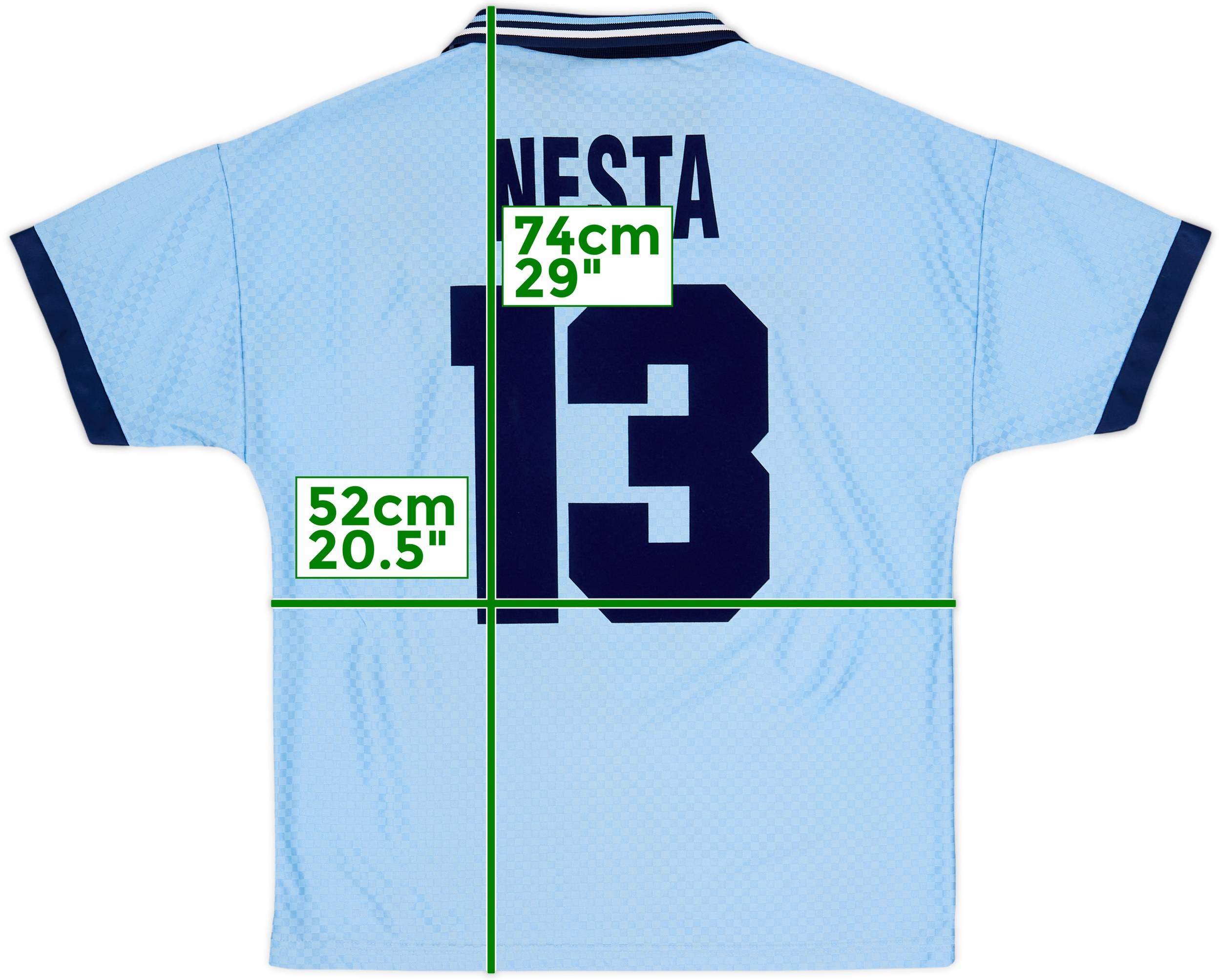1995-96 Lazio Home Shirt Nesta #13 - 8/10 - (M)