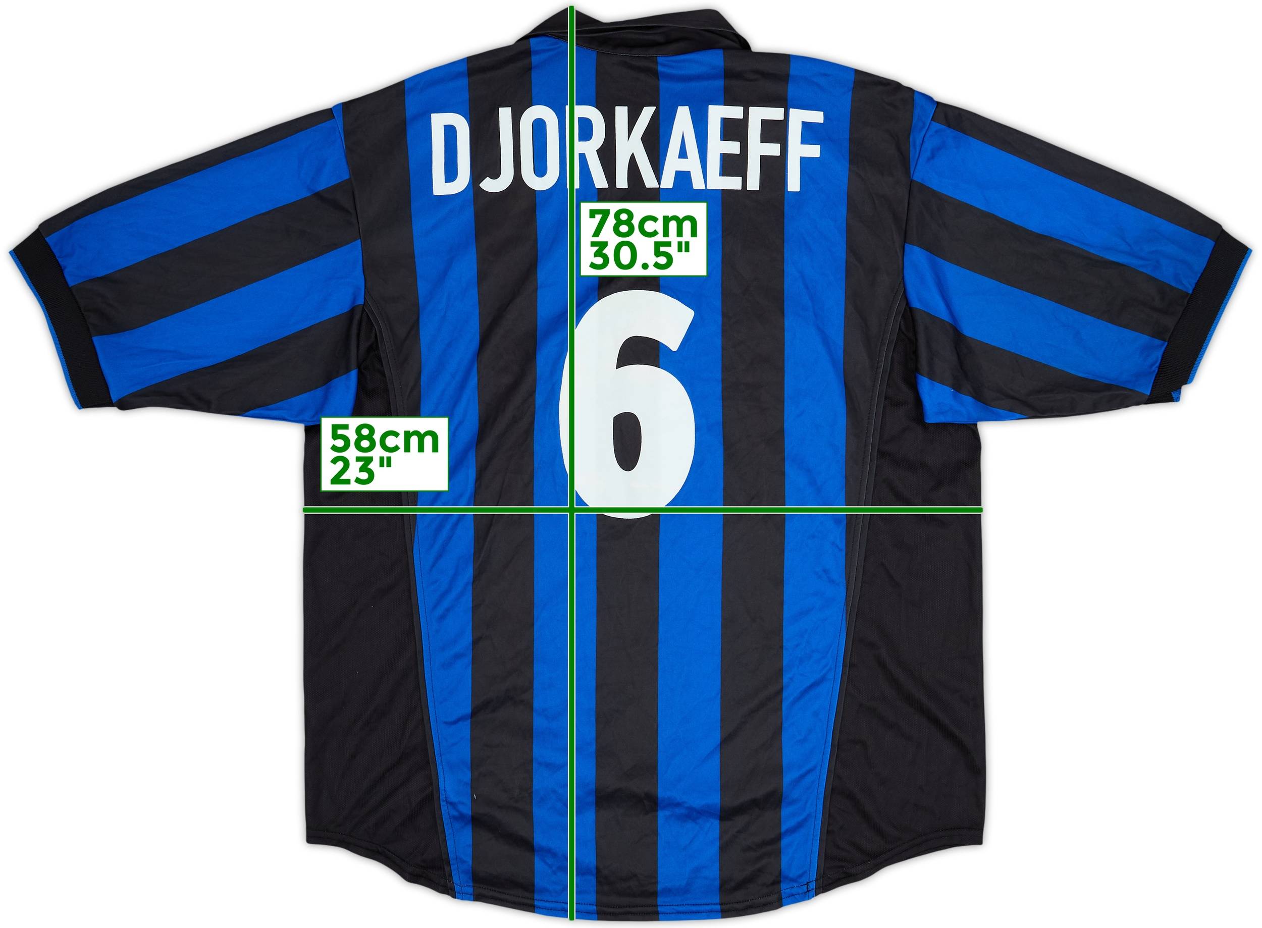 1998-99 Inter Milan Home Shirt Djorkaeff #6 - 6/10 - (L)