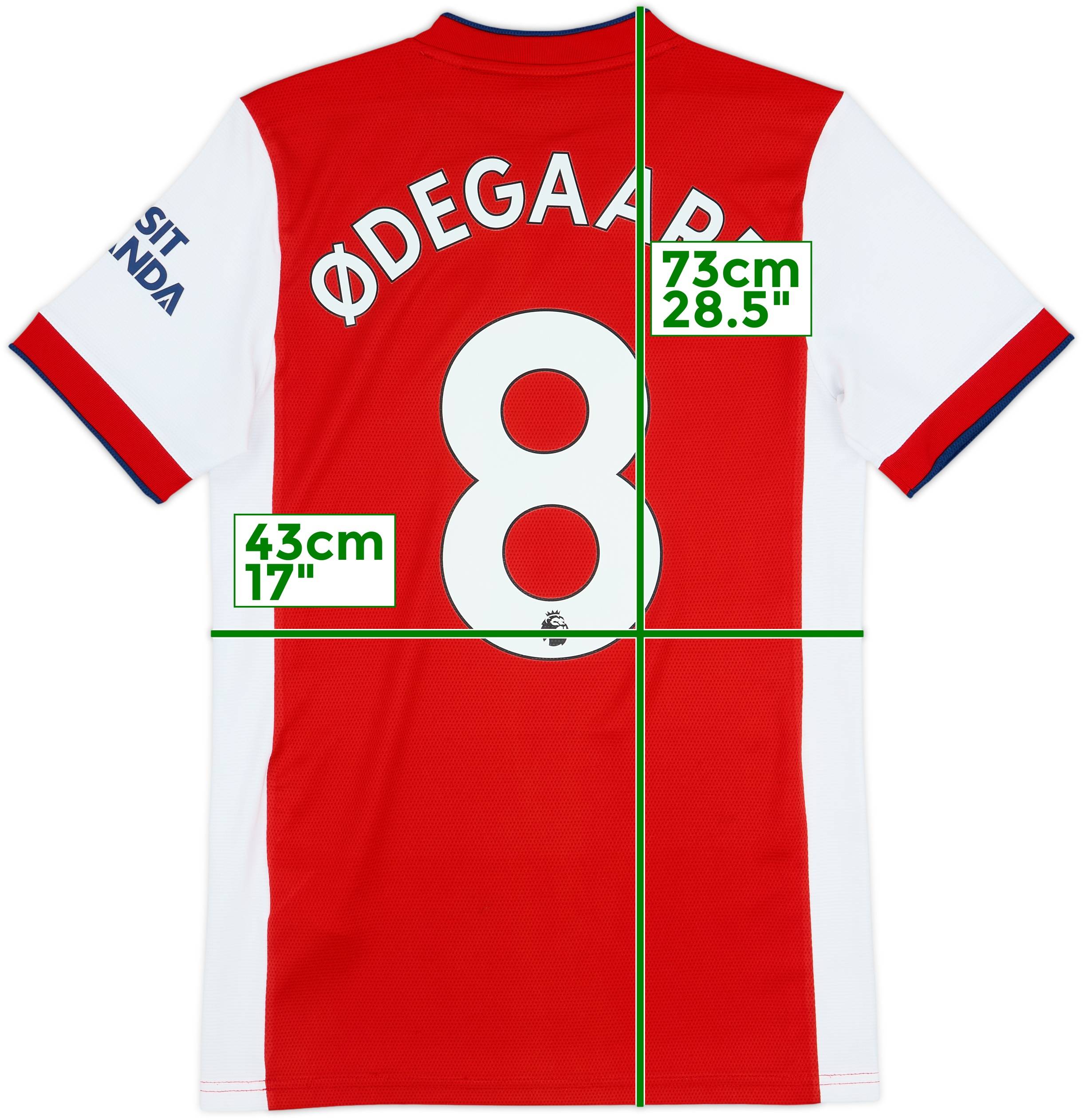 2021-22 Arsenal Home Shirt Odegaard #8 - 9/10 - (XS)