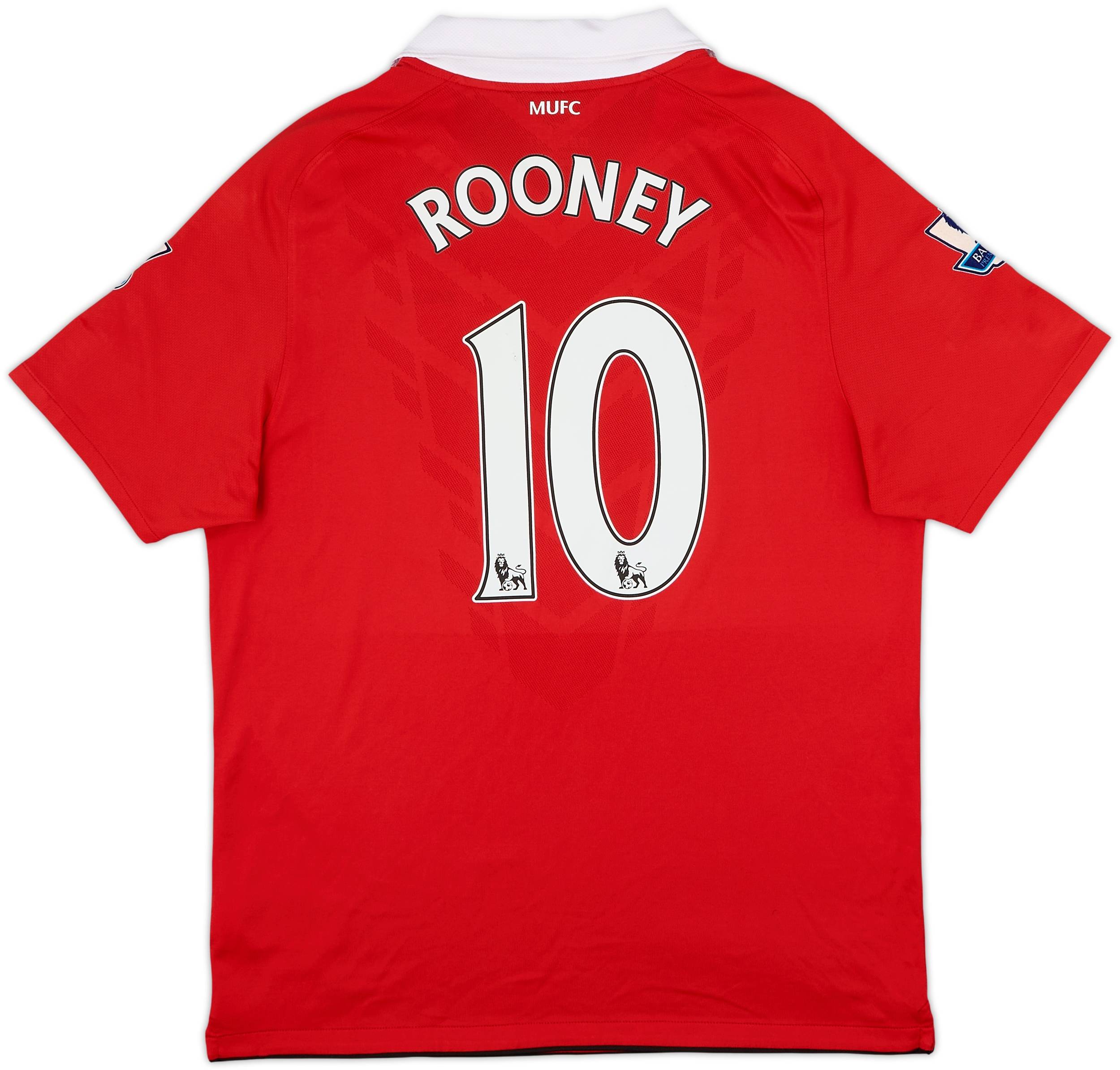 2010-11 Manchester United Home Shirt Rooney #10 - 7/10 - (L)