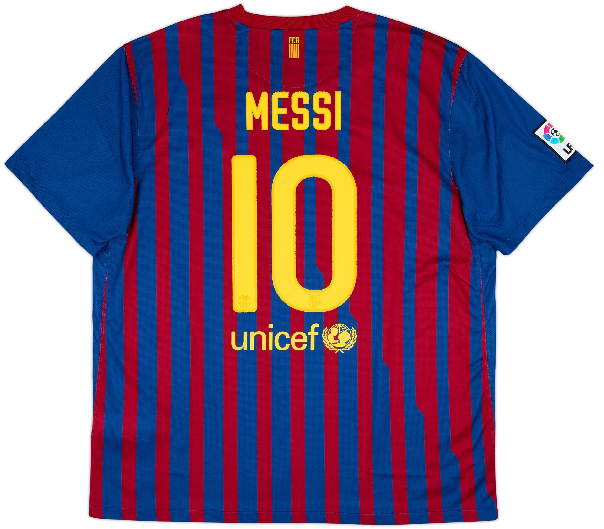 Chemise Lionel Messi Barcelone 2011/12 Domicile Taille L - Manches Longues, Occasion, Nike, Numéro 10