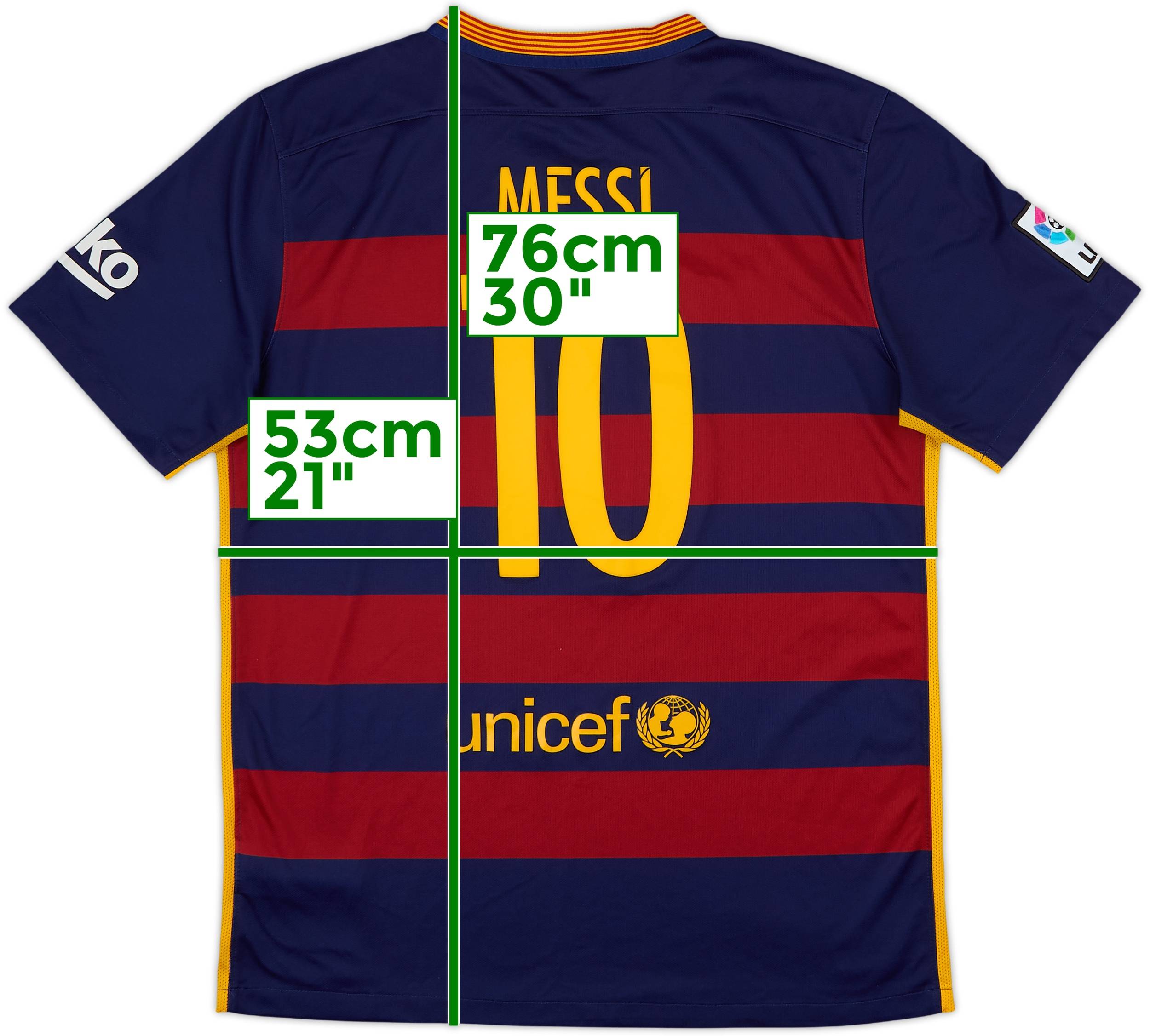 2015-16 Barcelona Home Shirt Messi #10 - 9/10 - (L)