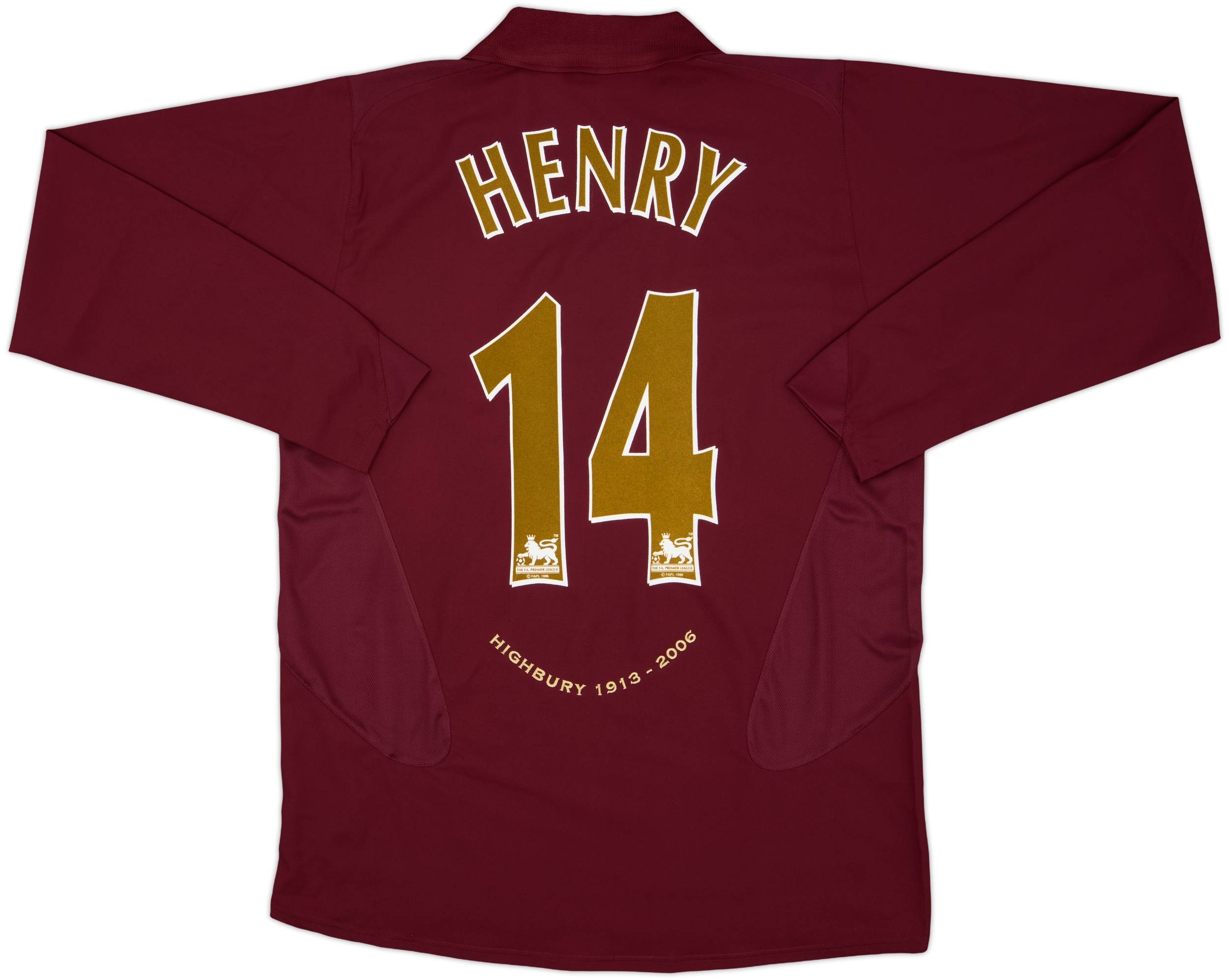 2005-06 Arsenal Home L/S Shirt Henry #14 (L)