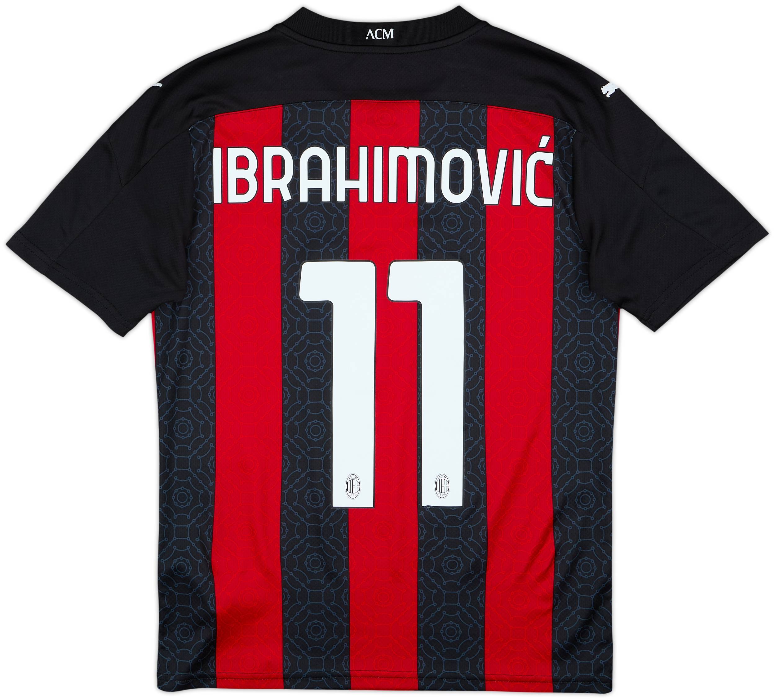2020-21 AC Milan Home Shirt Ibrahimovic #11 - 9/10 - (S)