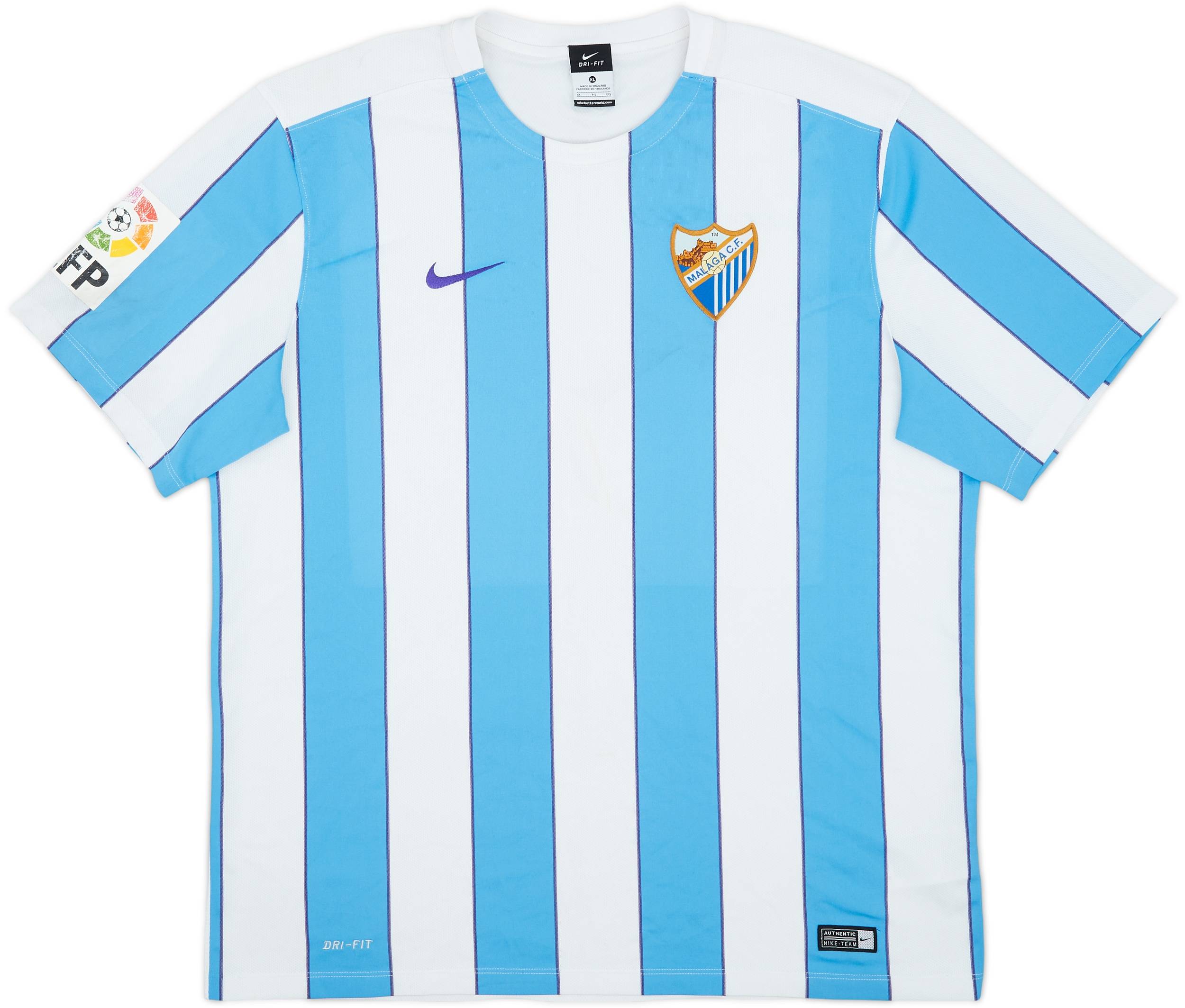 MALAGA 2015 2016 HOME FOOTBALL SHIRT SOCCER JERSEY NIKE